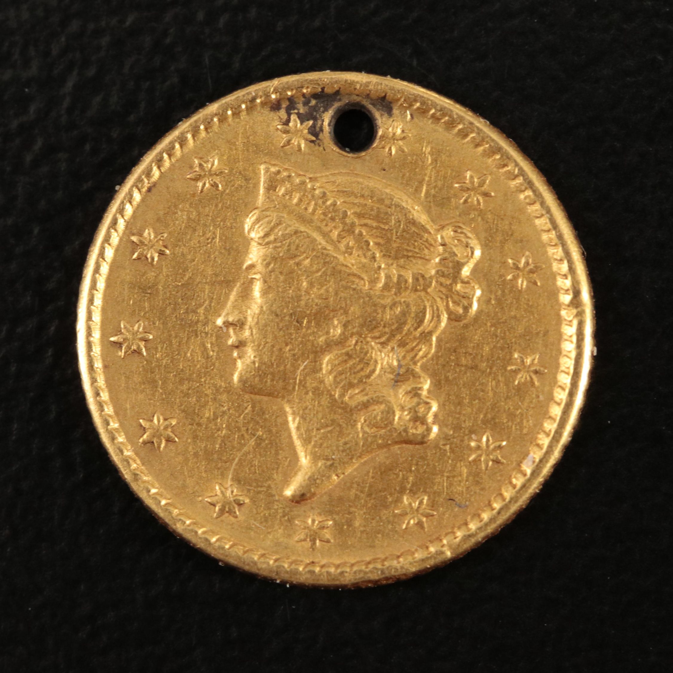 1851 Liberty Head $1 Gold Coin