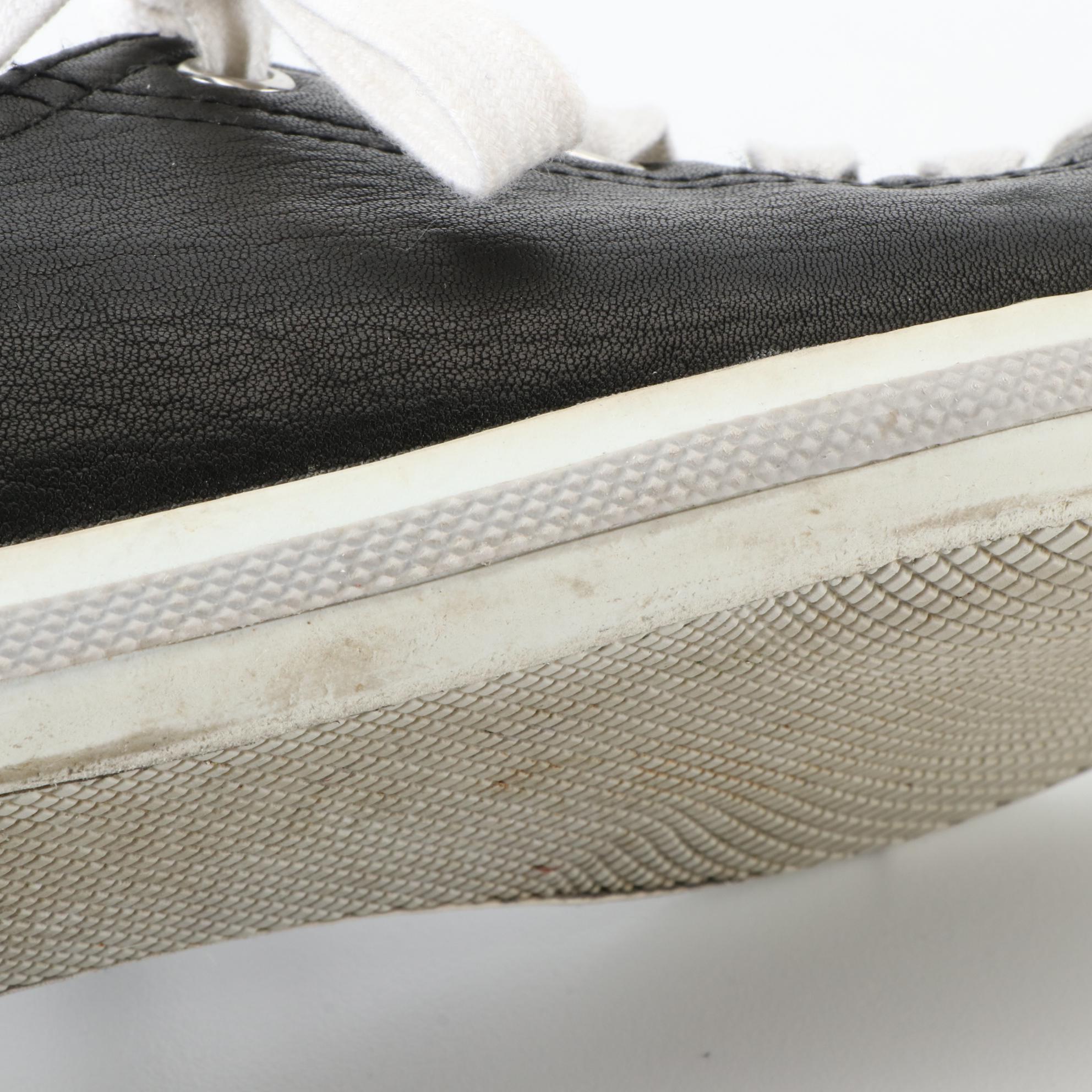 Prada Linea Rossa Low Top Sneakers in Black Leather