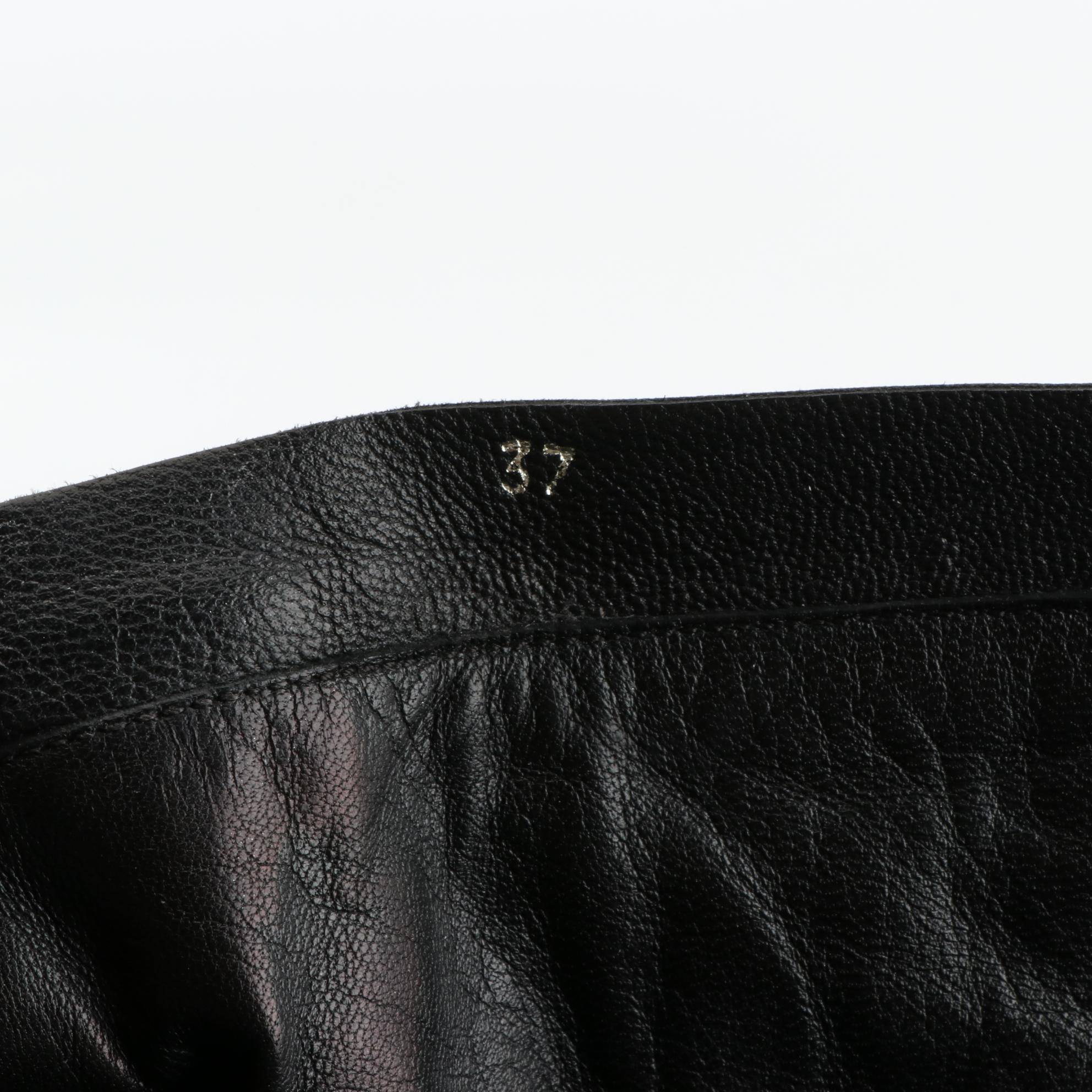 Prada Sport Mid-Calf Leather Boots in Black Leather