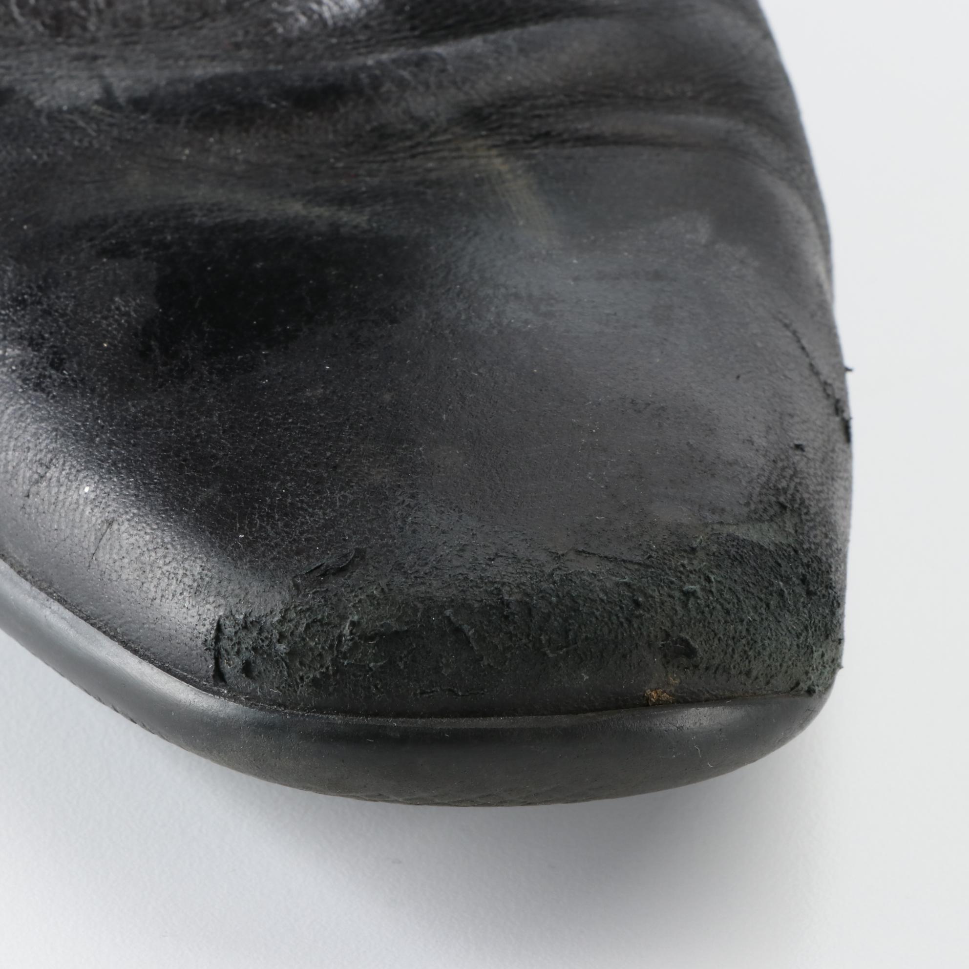 Prada Sport Mid-Calf Leather Boots in Black Leather