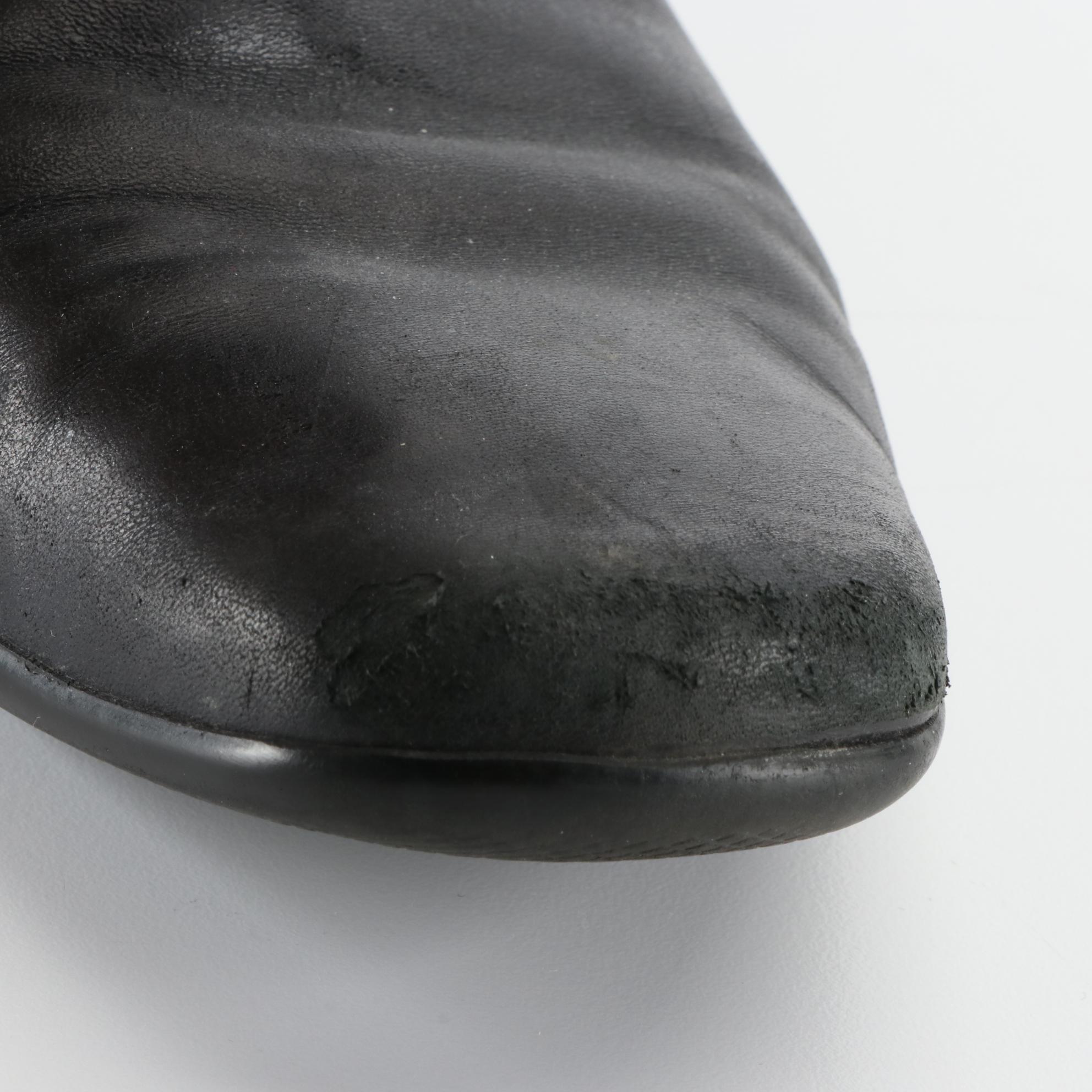 Prada Sport Mid-Calf Leather Boots in Black Leather