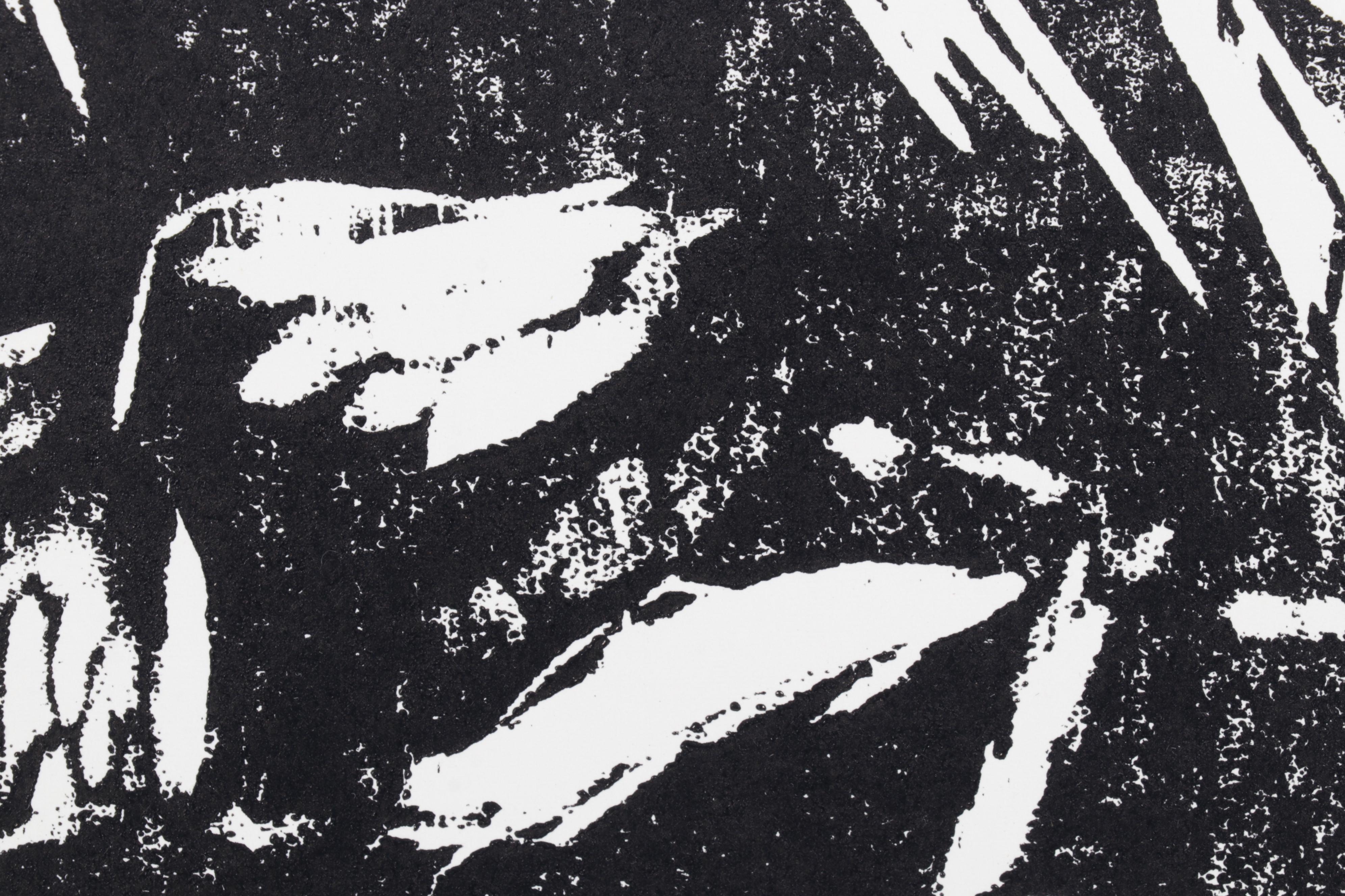 Sidney Chafetz Woodcut "Mountain Landscape," 1971