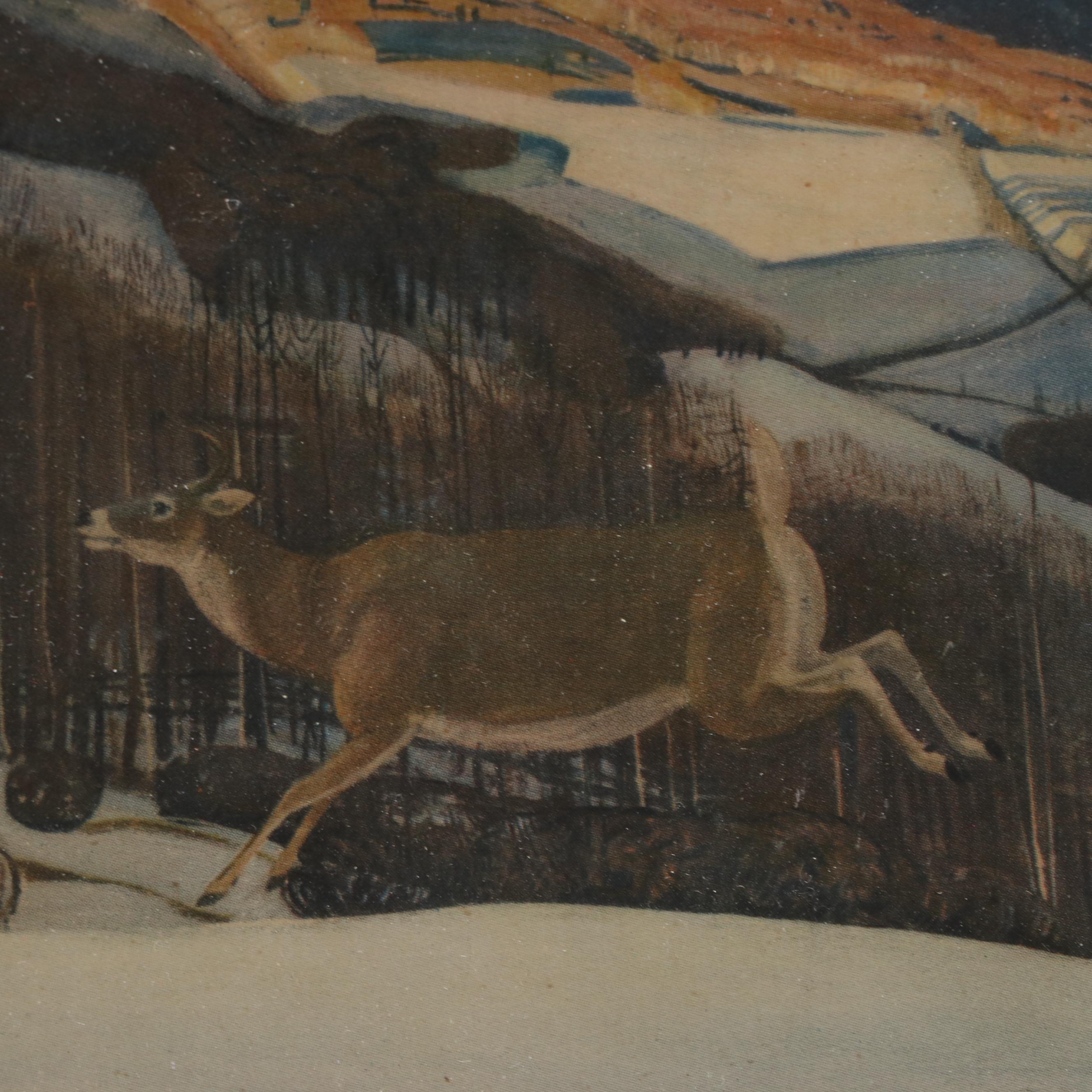 Landscape Offset Lithograph After Rockwell Kent "Mt. Equinox, Winter"