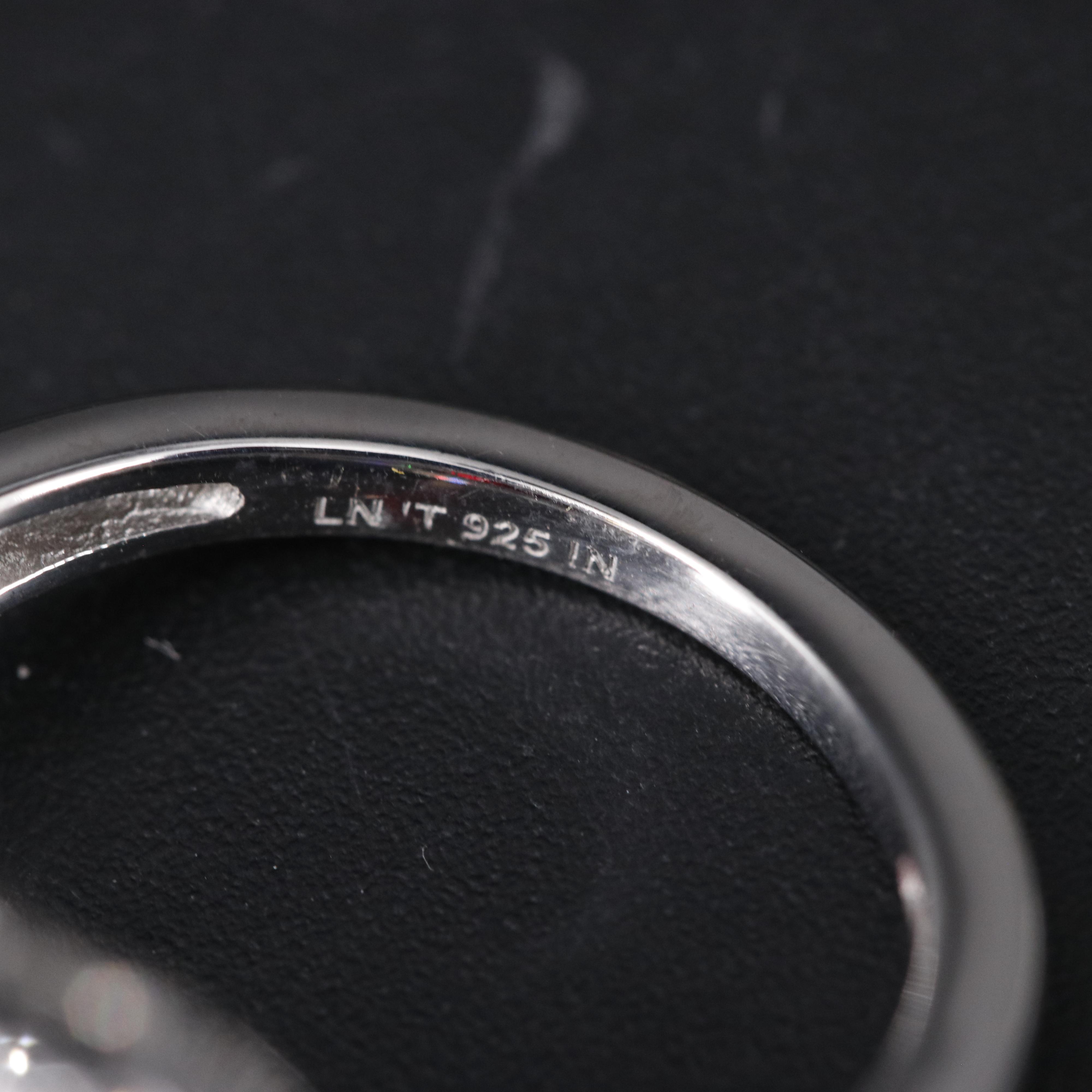 Sterling Silver Ruby and Cubic Zirconia Ring