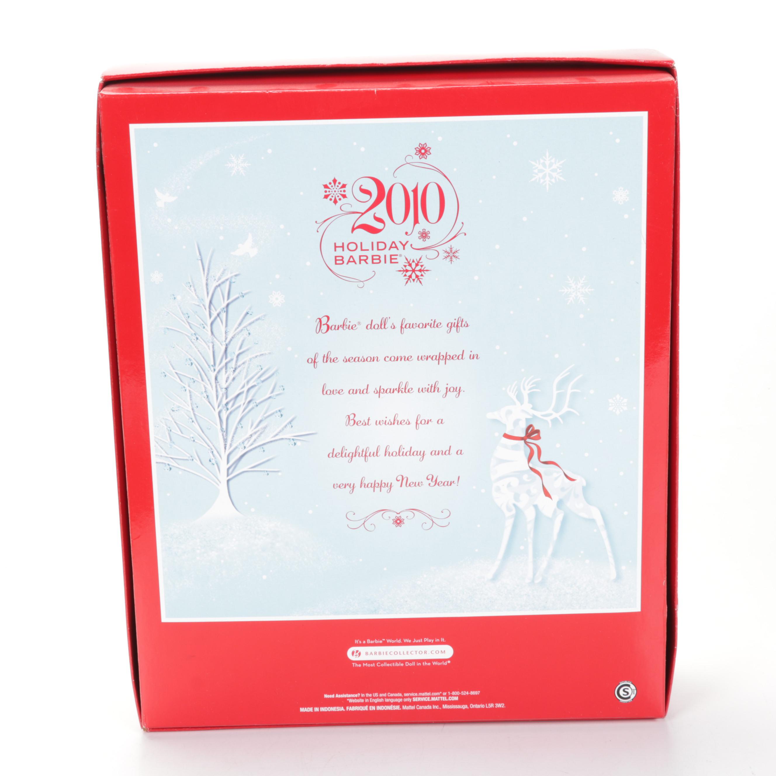 Mattel Barbies Featuring "2008 Holiday Barbie" & Pizza Hut Franchise Accessories