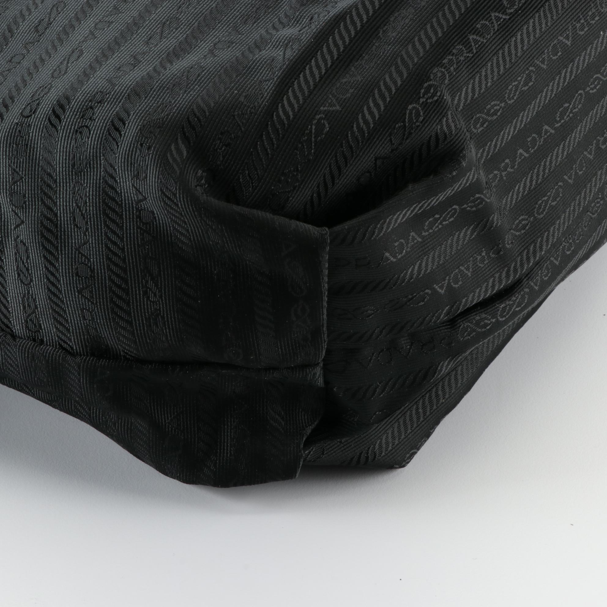 Prada Tessuto Shoulder Bag in Nylon and Saffiano Leather Trim