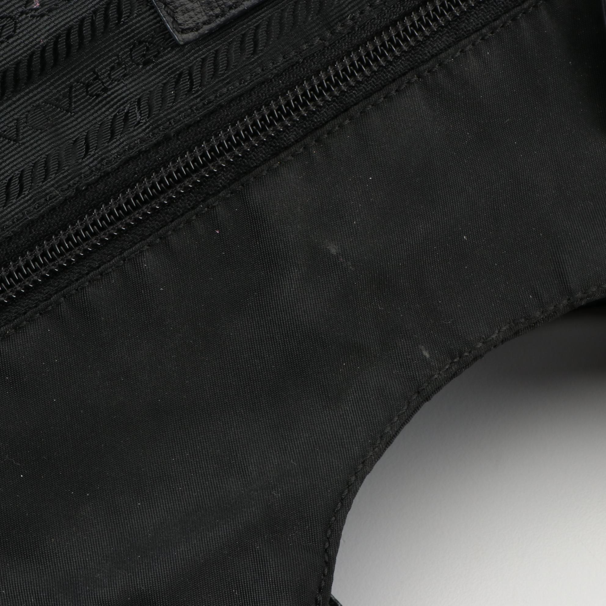 Prada Tessuto Shoulder Bag in Nylon and Saffiano Leather Trim