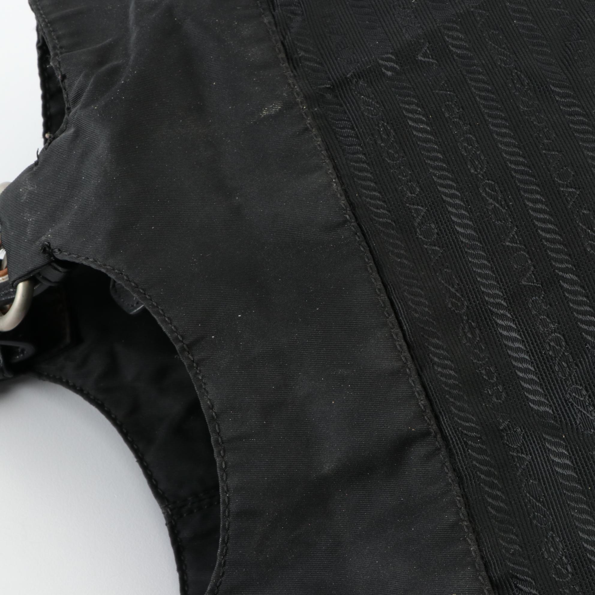 Prada Tessuto Shoulder Bag in Nylon and Saffiano Leather Trim