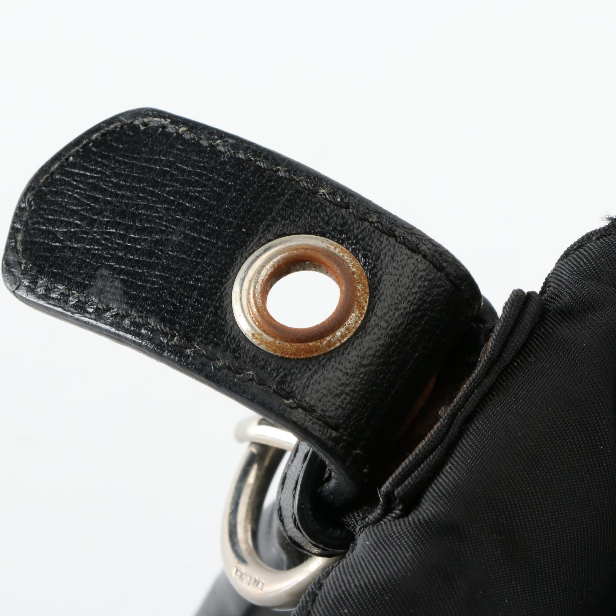 Prada Tessuto Shoulder Bag in Nylon and Saffiano Leather Trim