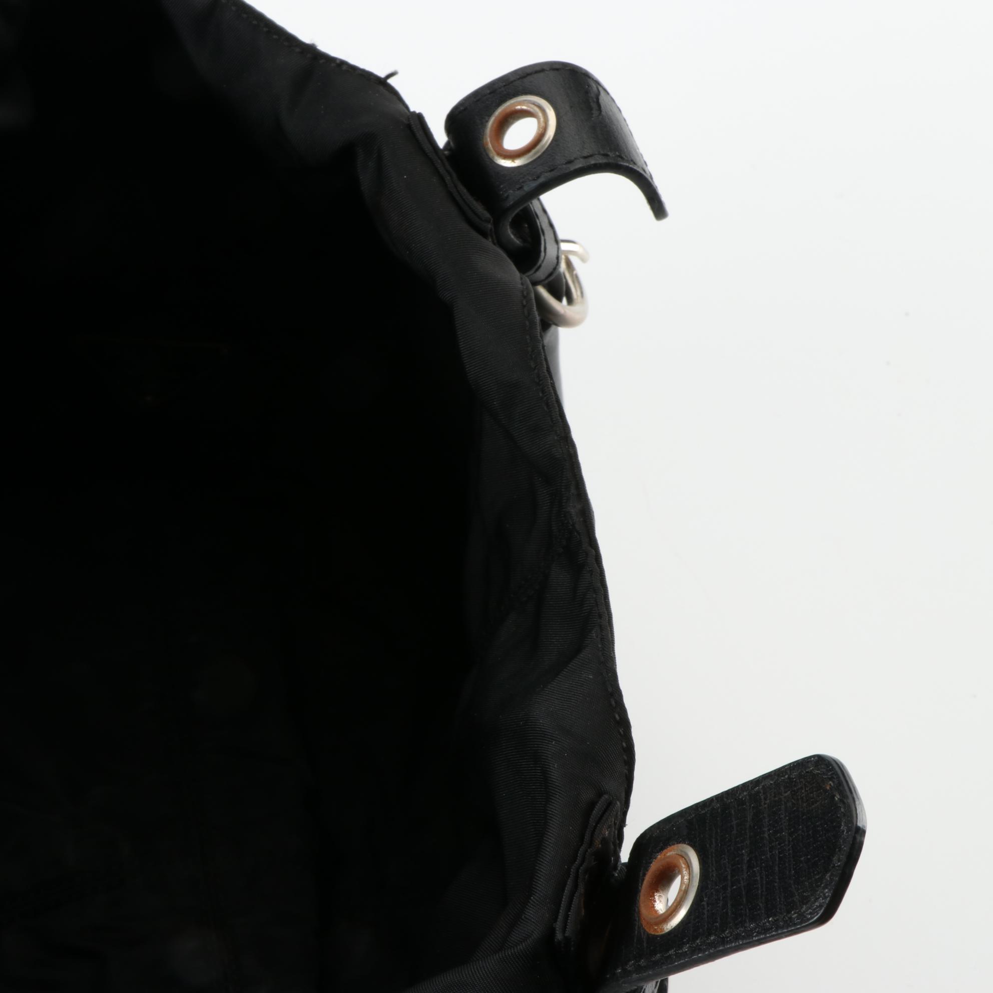 Prada Tessuto Shoulder Bag in Nylon and Saffiano Leather Trim