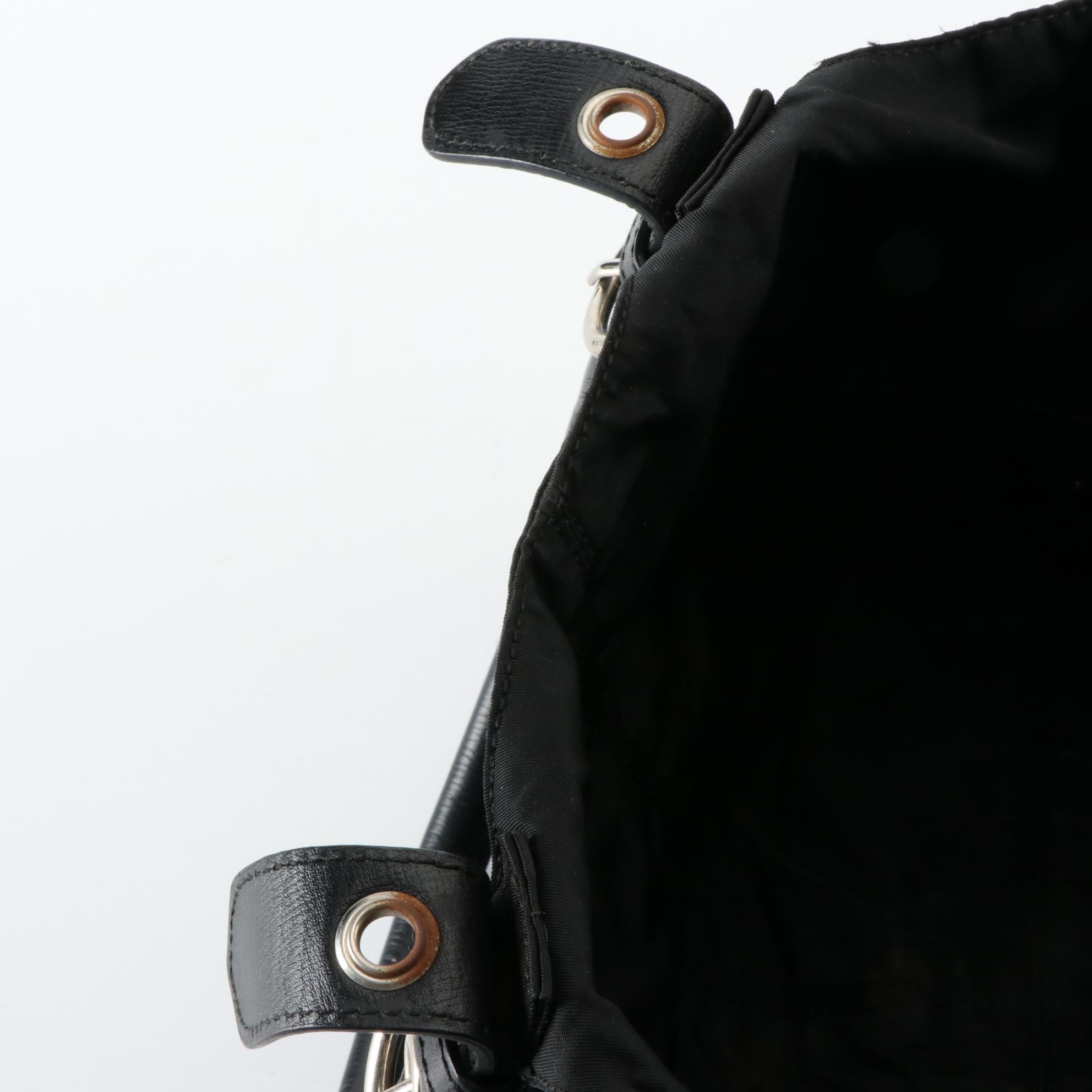 Prada Tessuto Shoulder Bag in Nylon and Saffiano Leather Trim