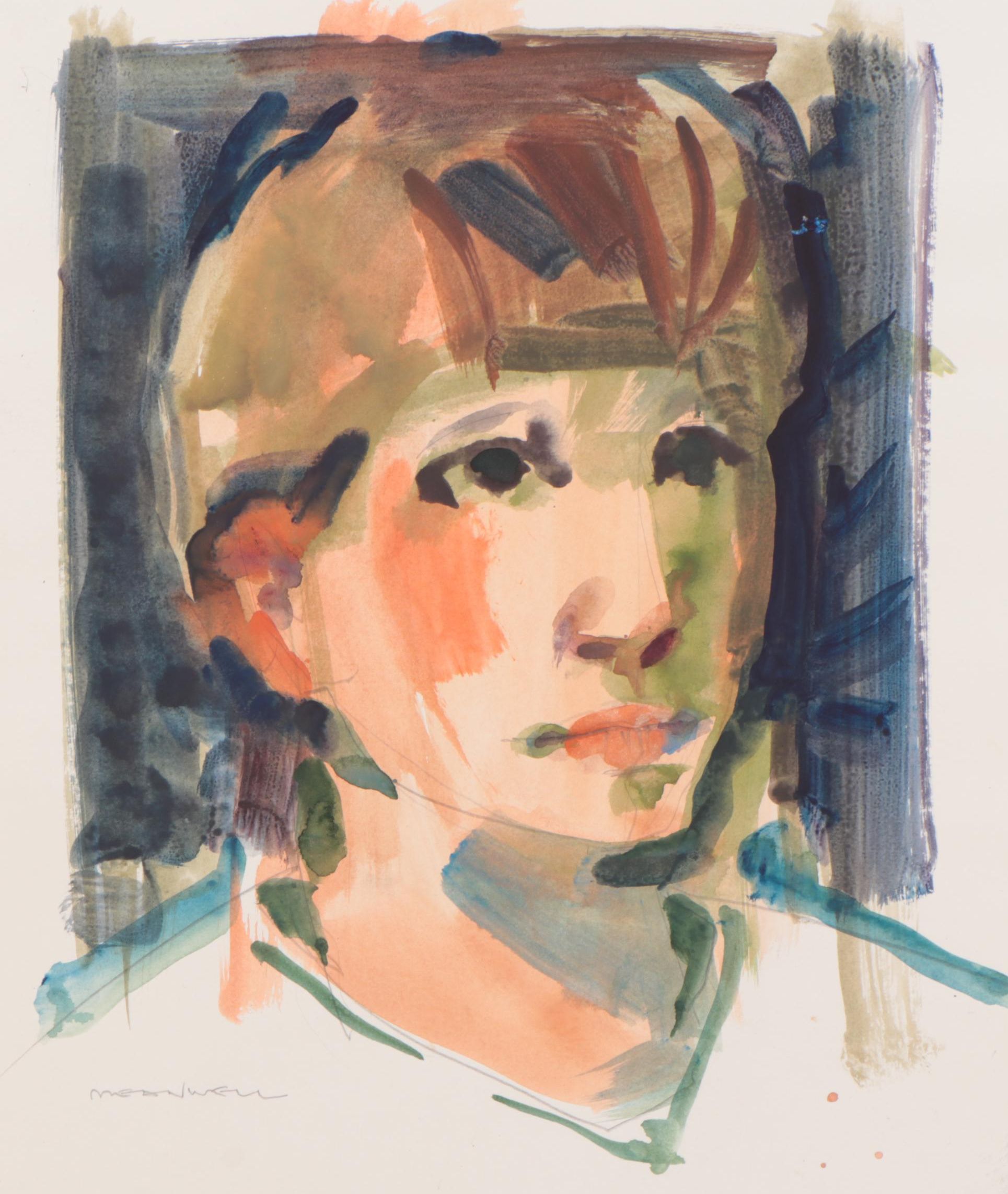 Jack Meanwell Watercolor Painting of Portrait
