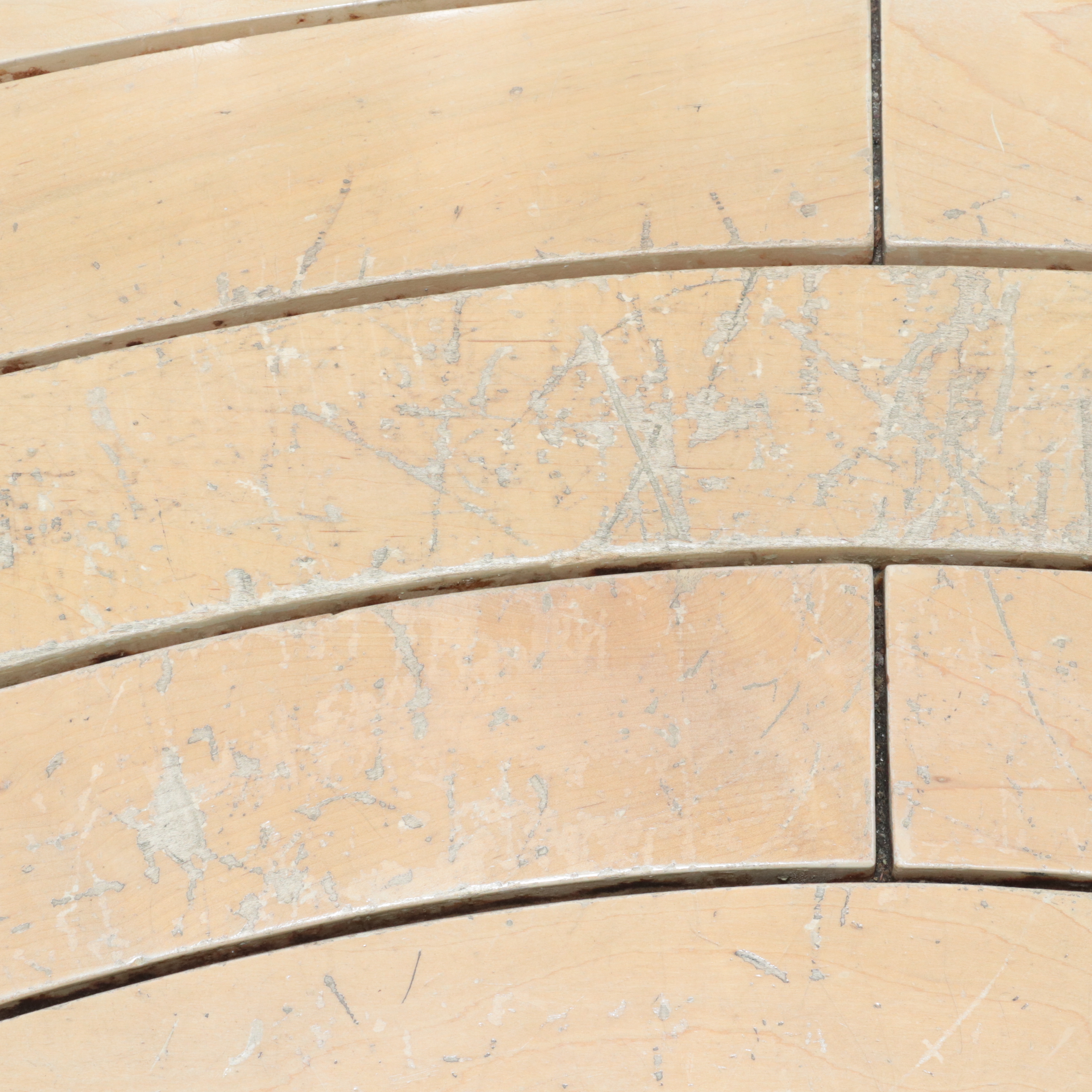 Pair of Large Curved Wood Benches