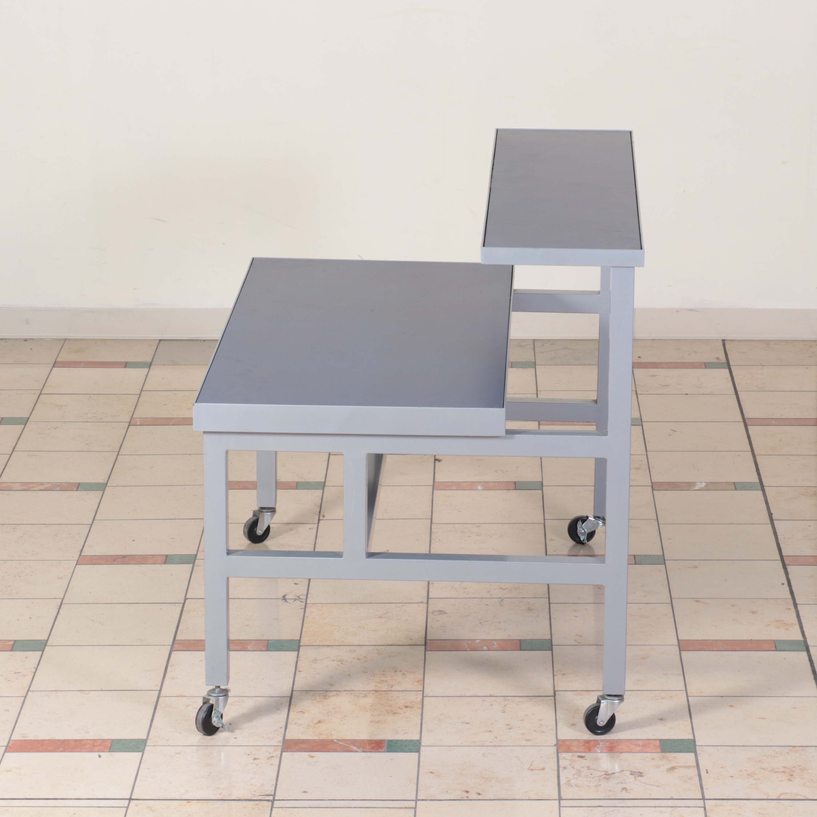 Mobile 2 Tiered Display Table and Nesting Table
