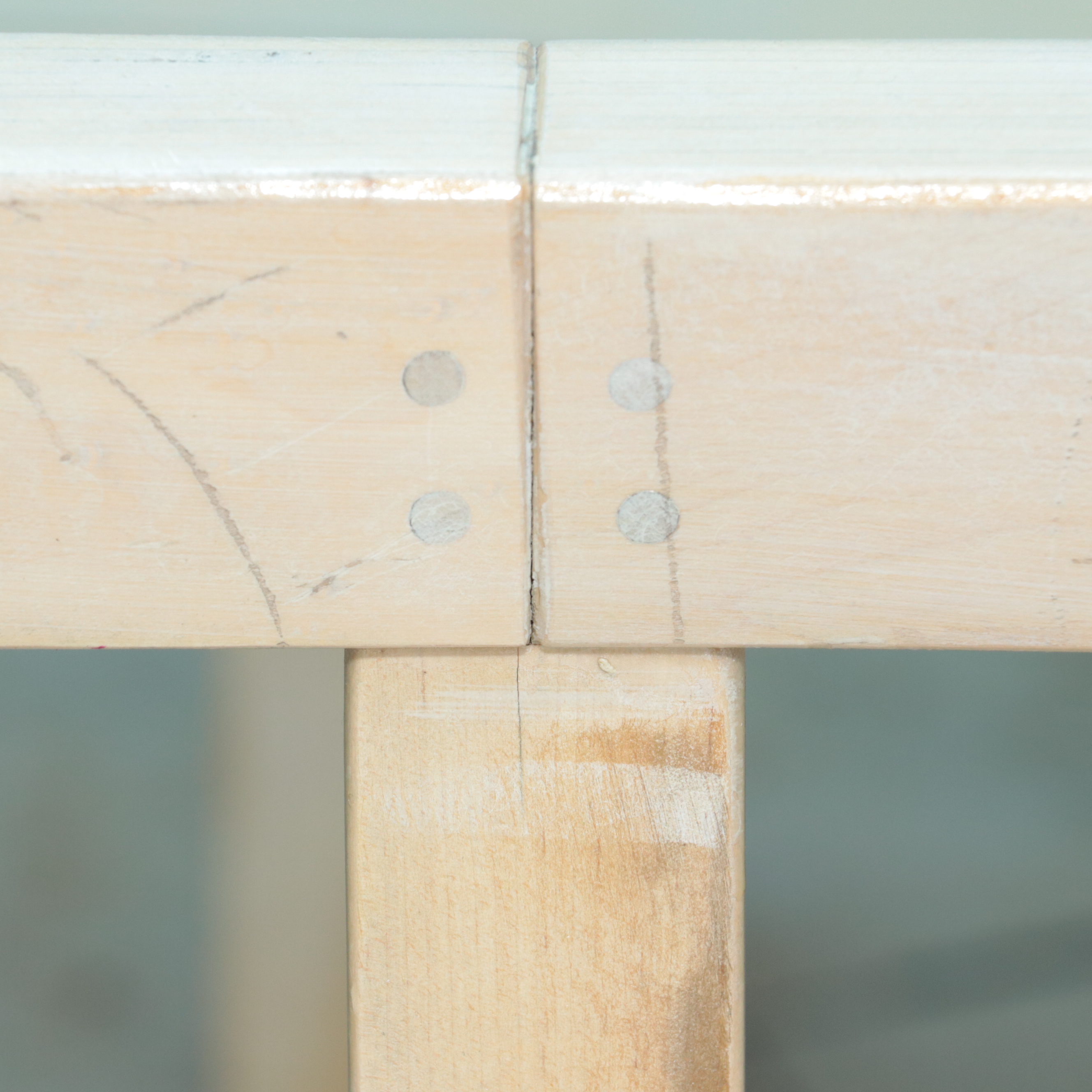 Pair of Large Curved Wood Benches