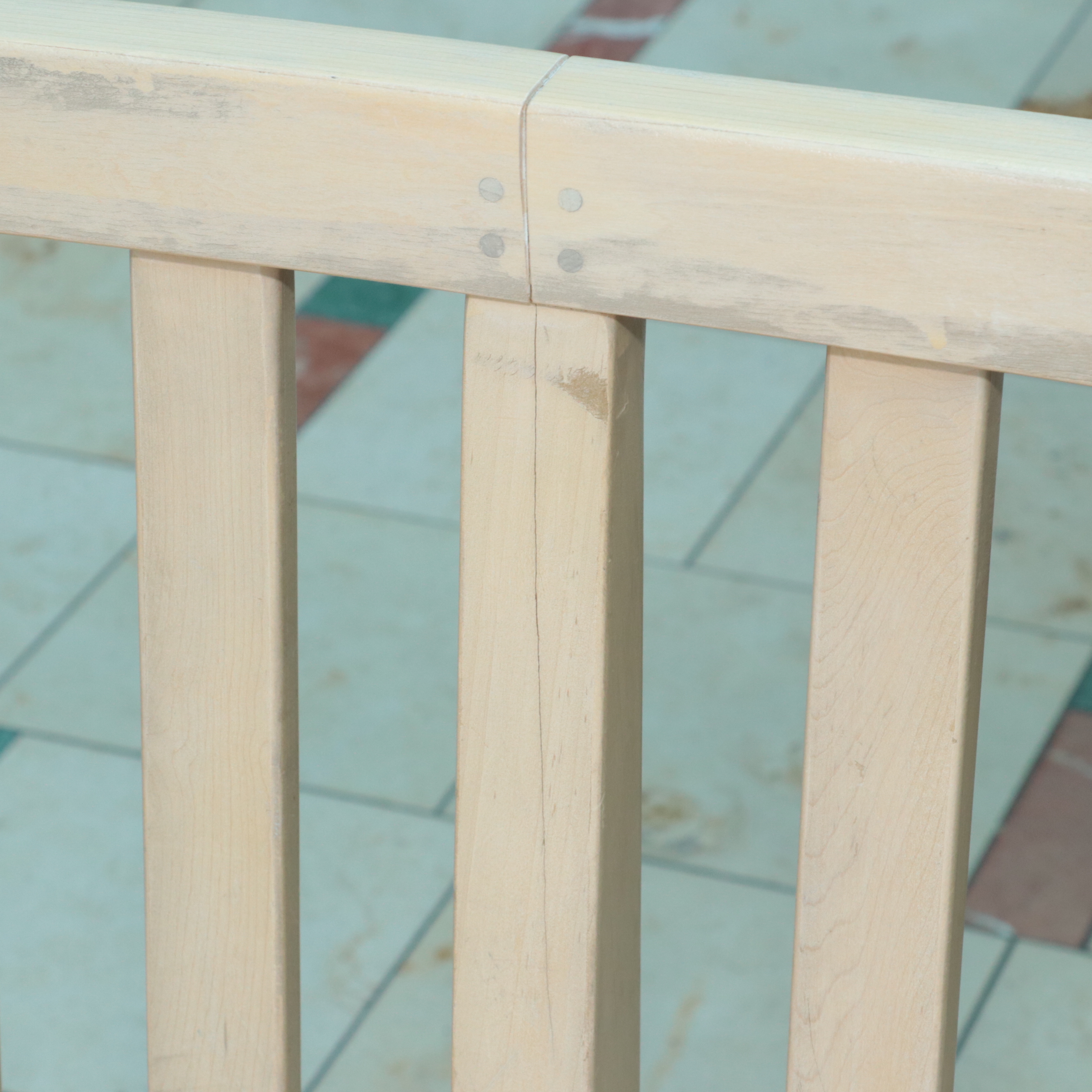 Pair of Large Curved Wood Benches