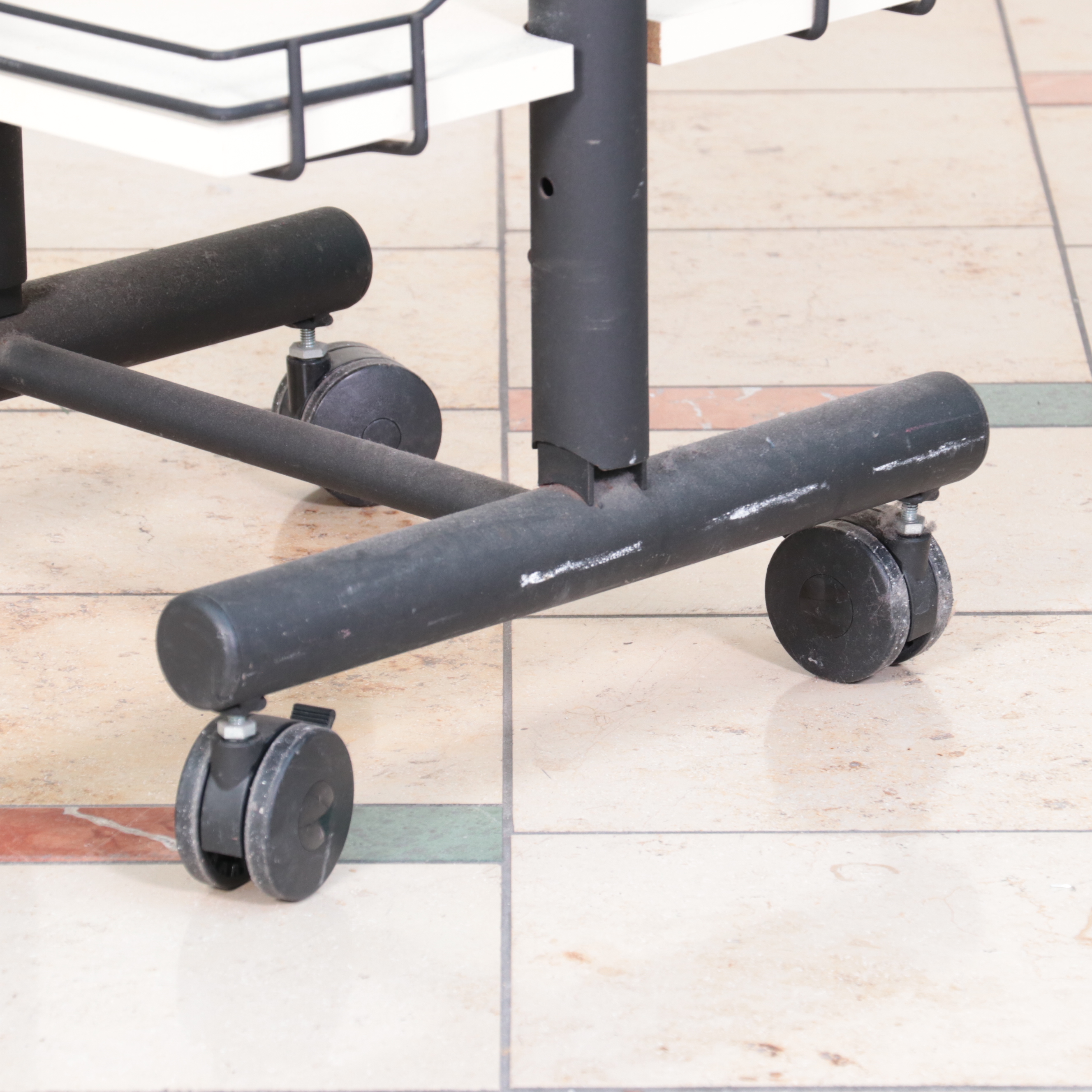 Three Metal Rolling Clothing Display Racks