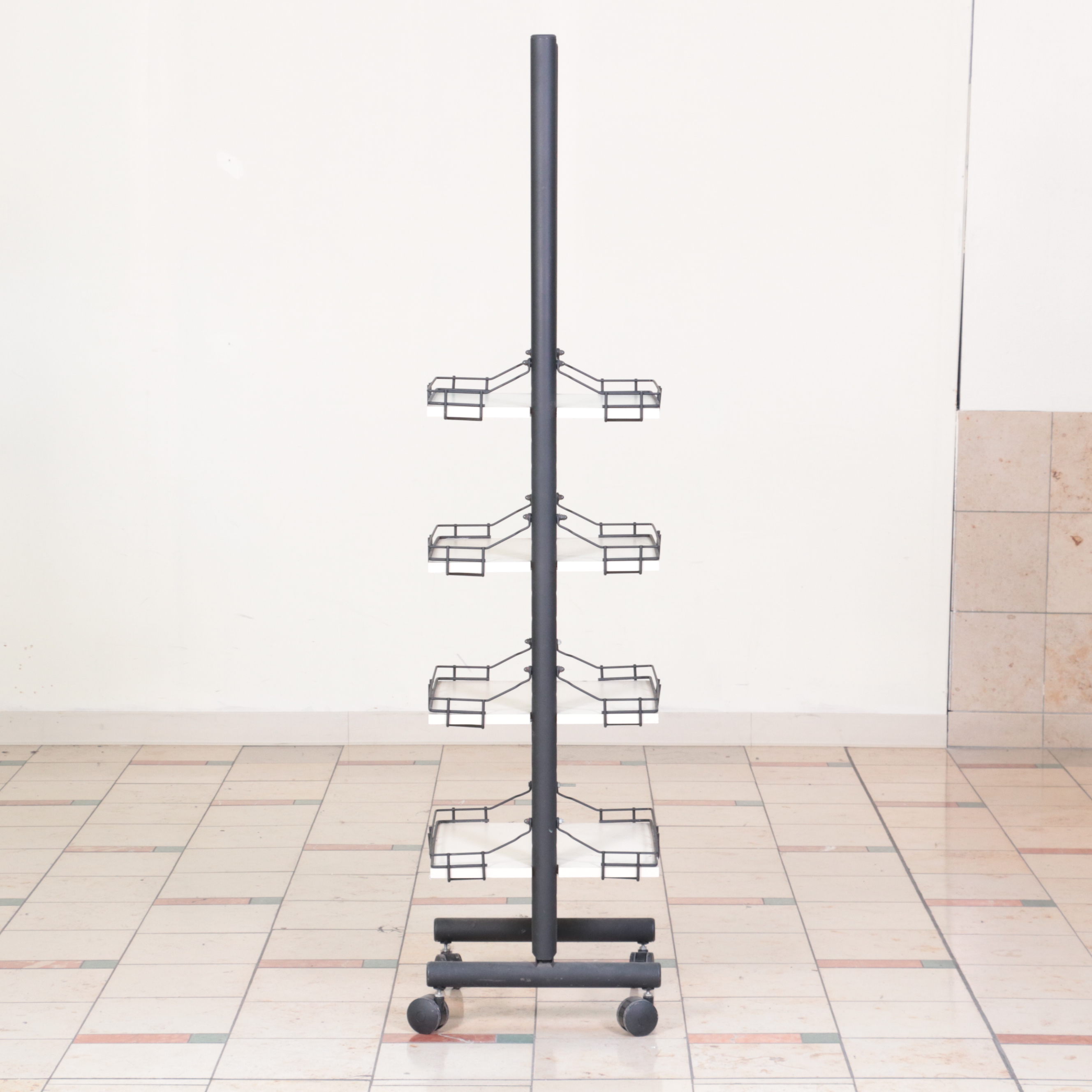 Three Metal Rolling Clothing Display Racks