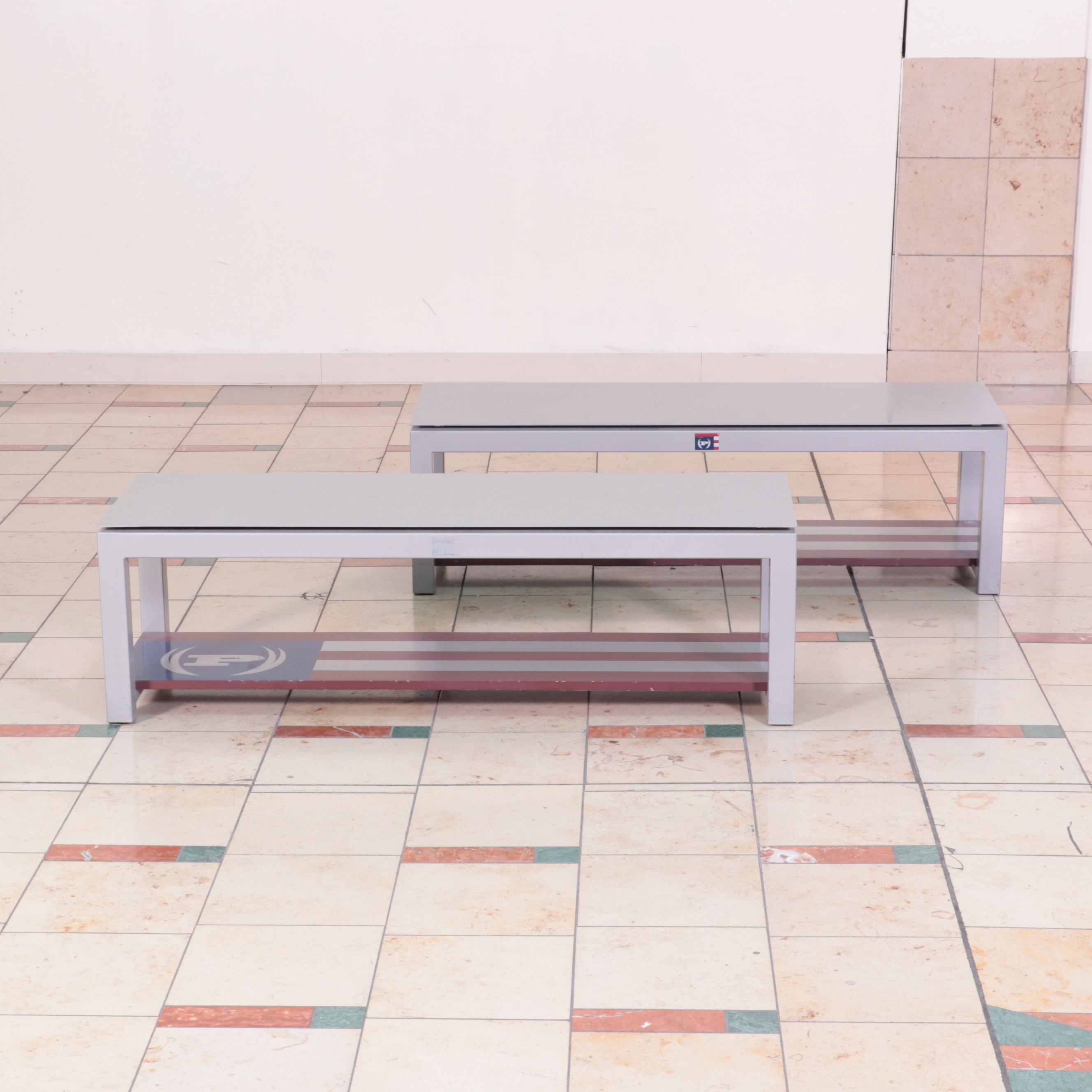Three Phat Farm Metal Display Tables