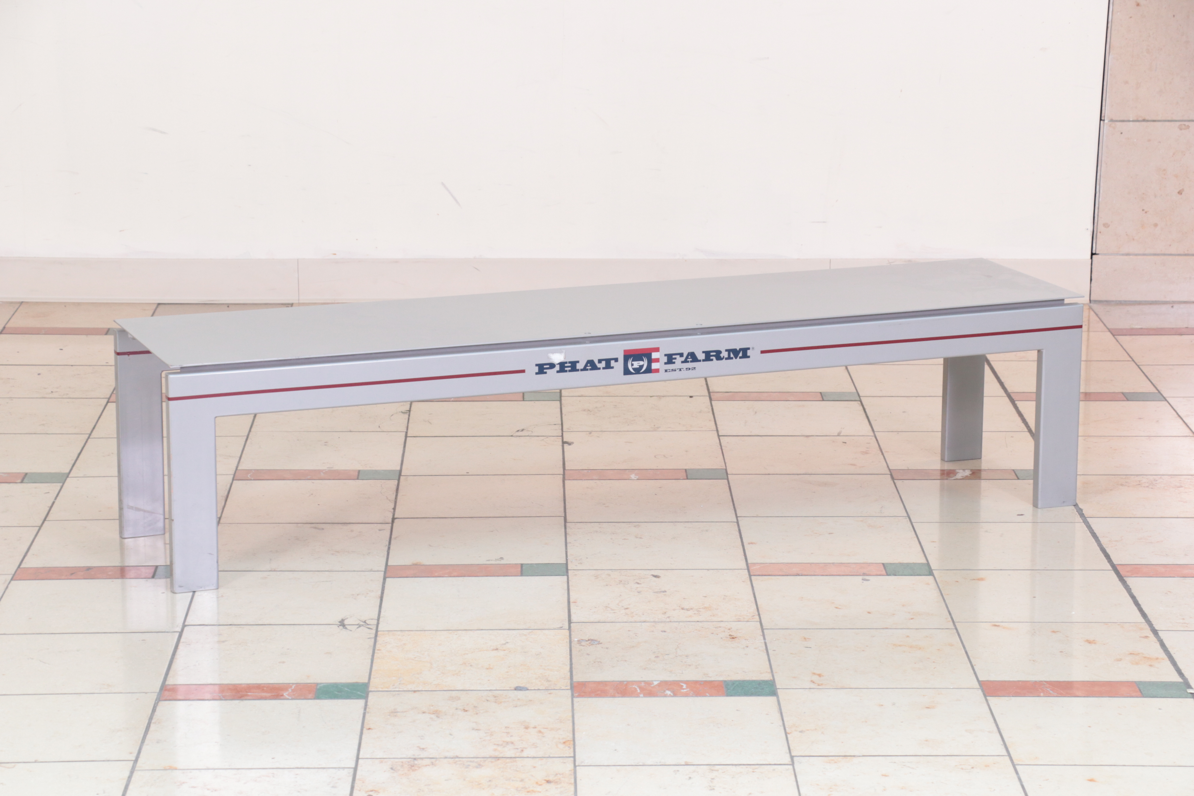 Three Phat Farm Metal Display Tables