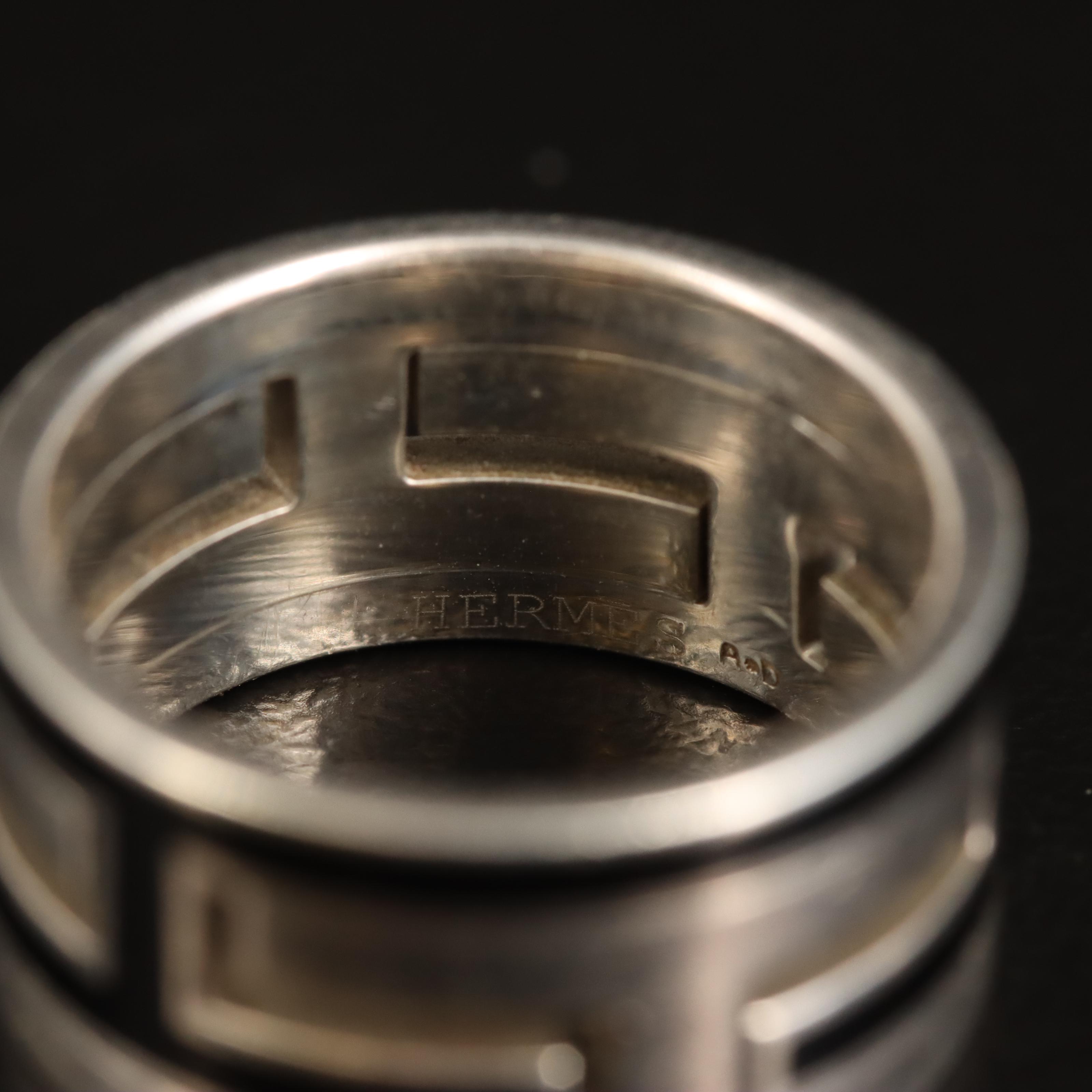 Hermès Sterling H Ring