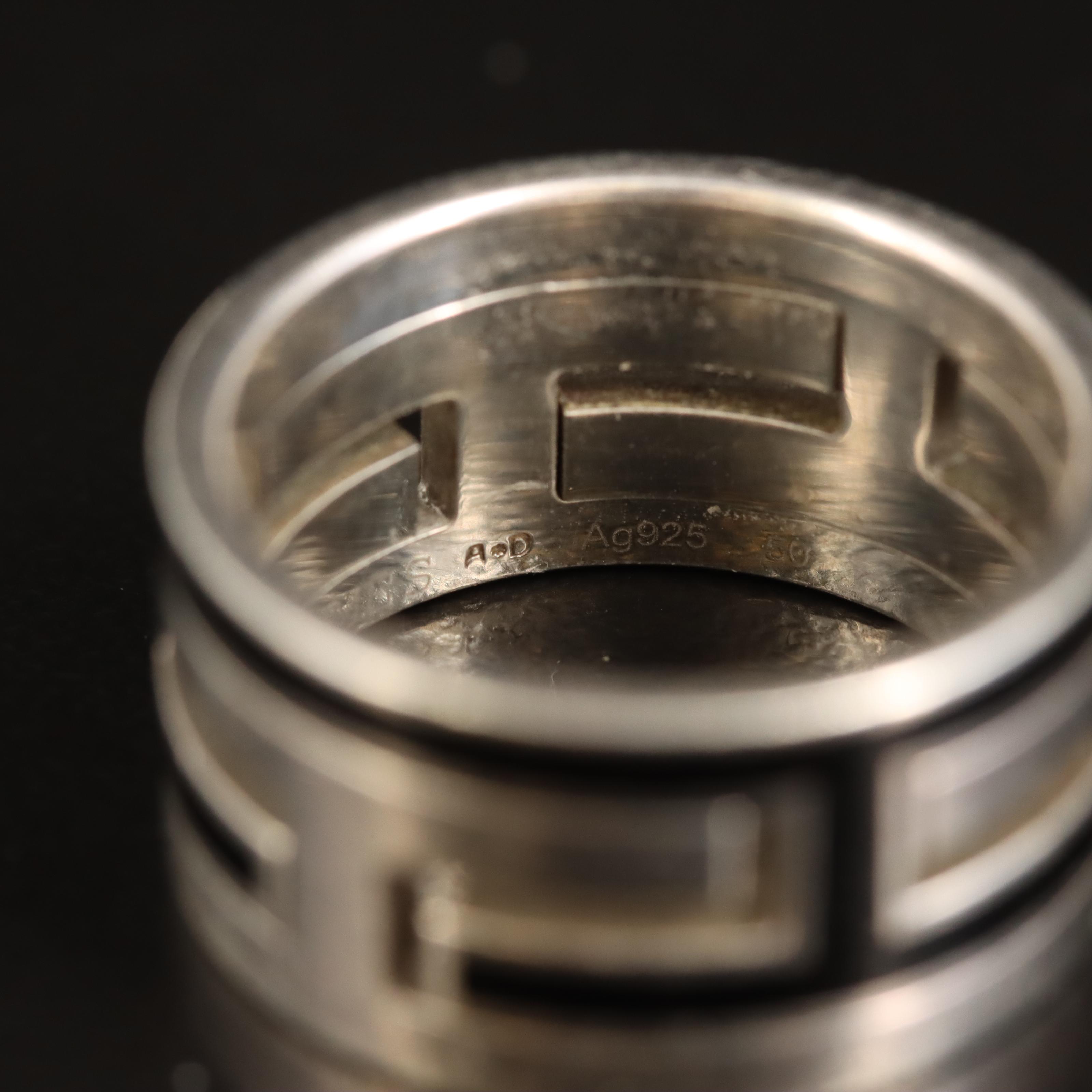 Hermès Sterling H Ring