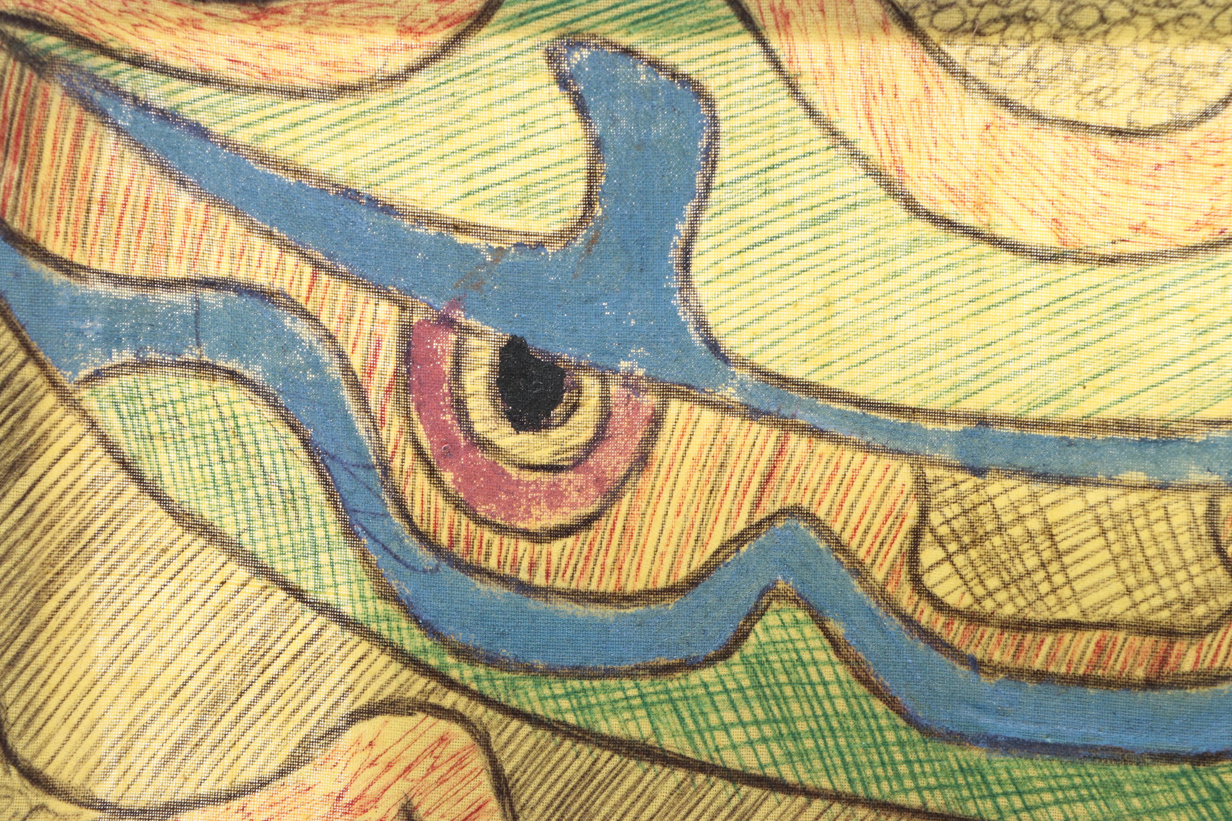 Kayode Buraimoh Abstract Mixed Media Painting