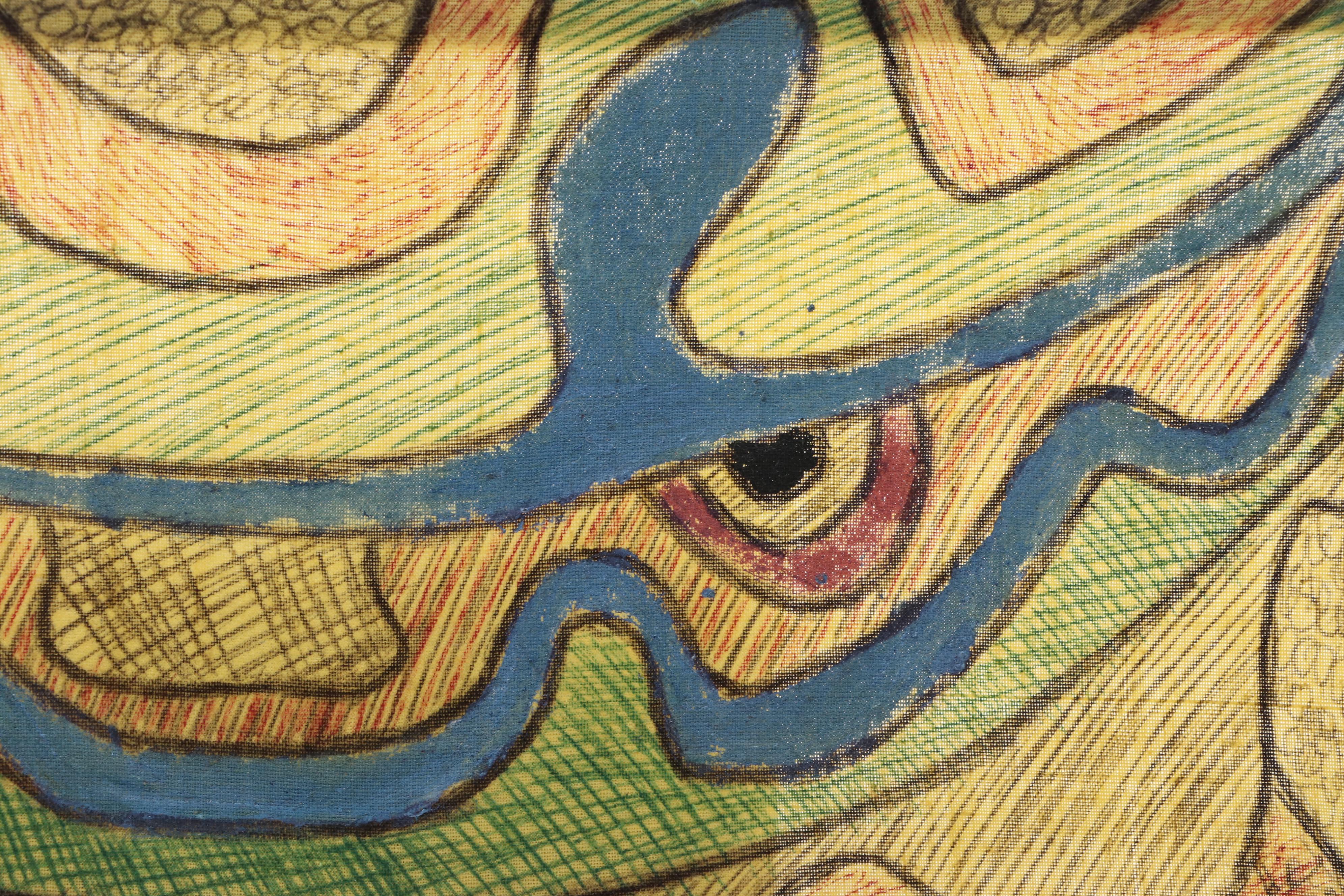 Kayode Buraimoh Abstract Mixed Media Painting