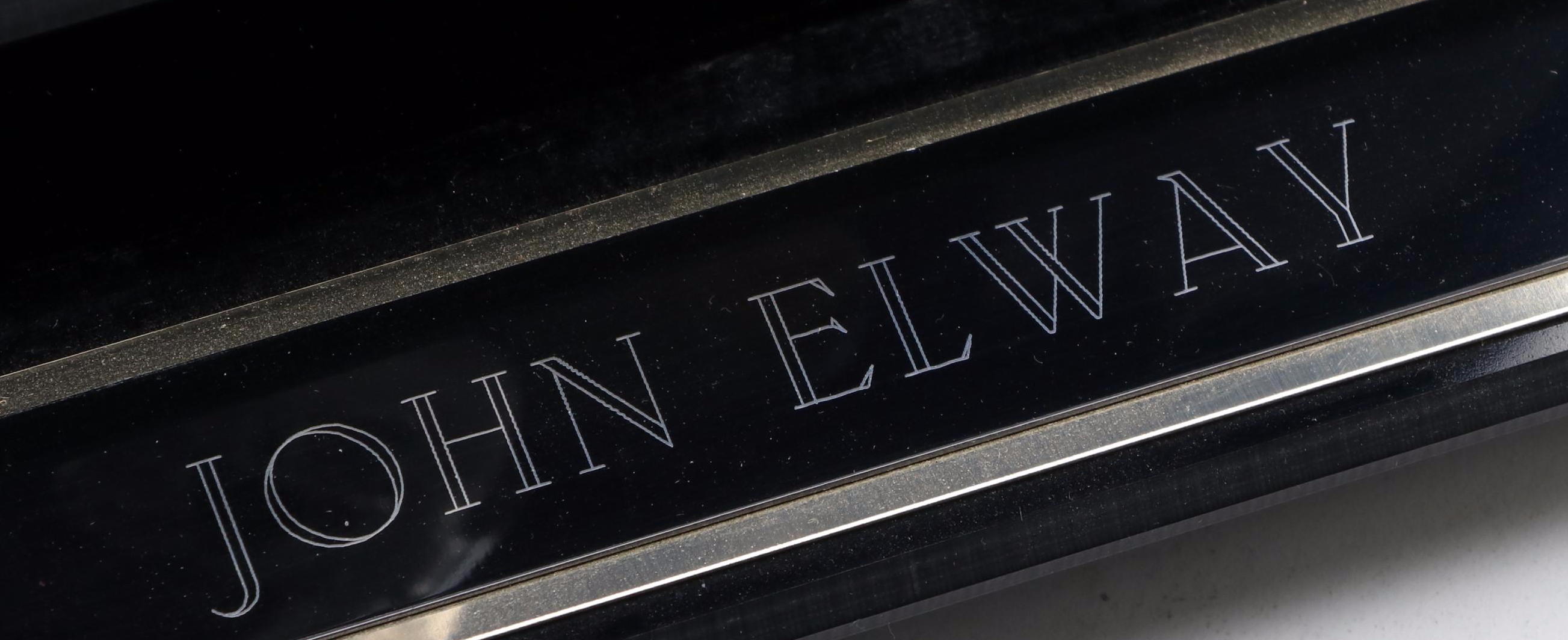 John Elway Signed Denver Broncos Throwback Royal Blue Football Helmet, Football