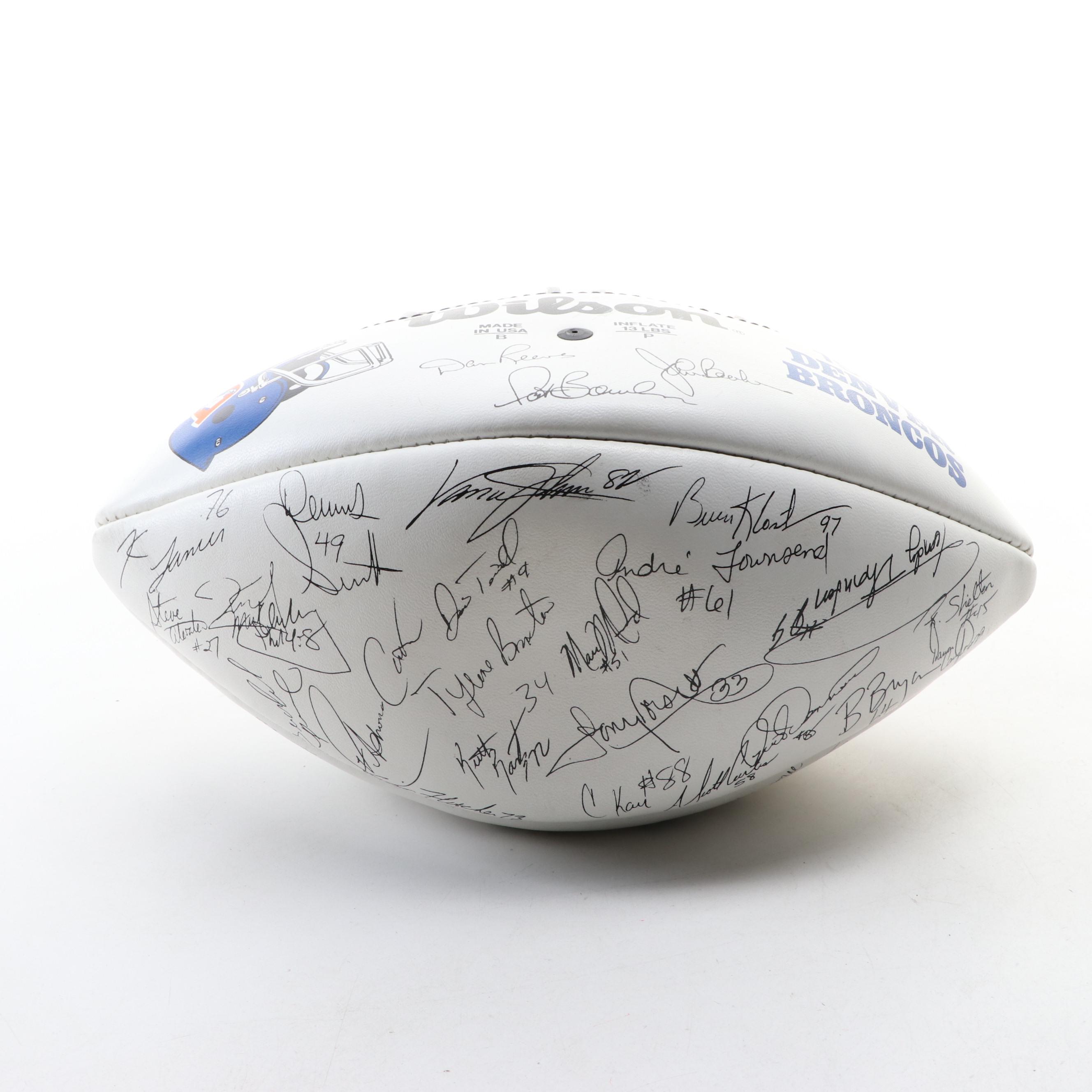 John Elway Signed Denver Broncos Throwback Royal Blue Football Helmet, Football