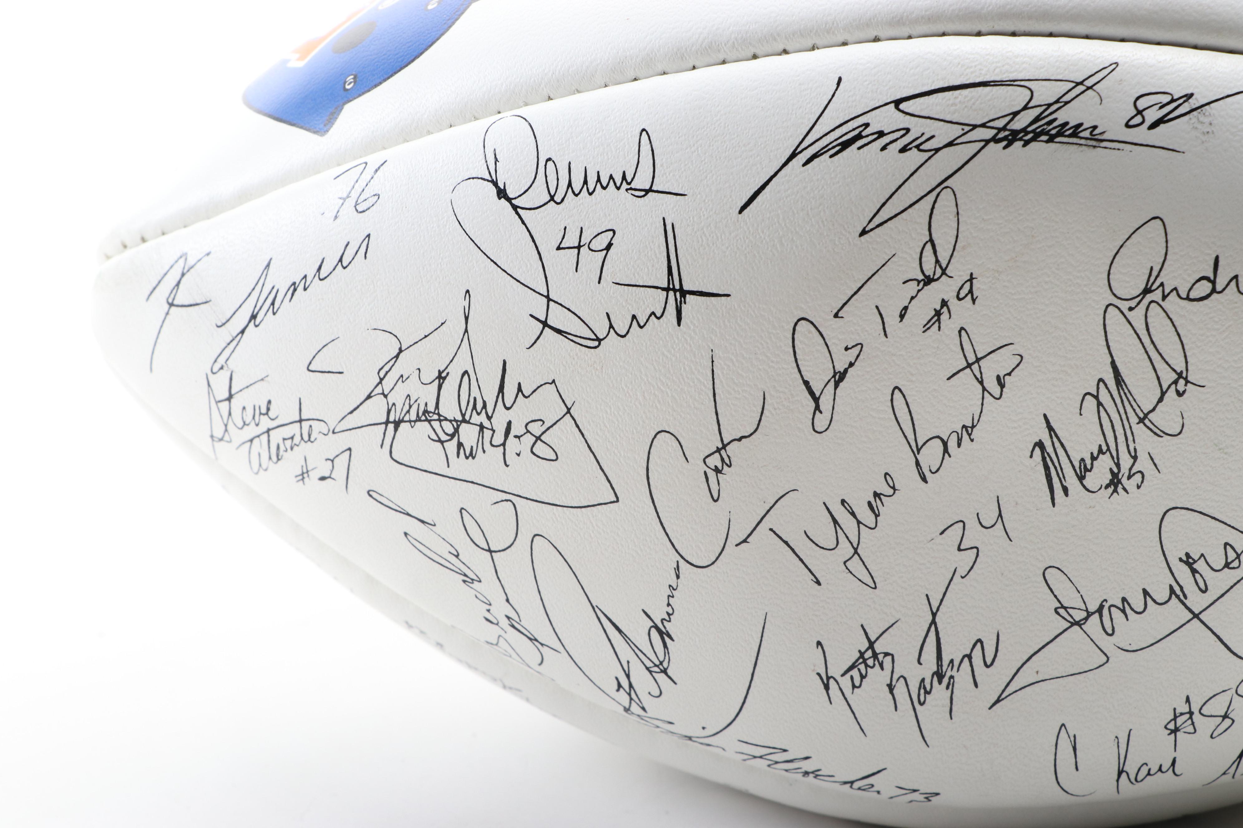 John Elway Signed Denver Broncos Throwback Royal Blue Football Helmet, Football