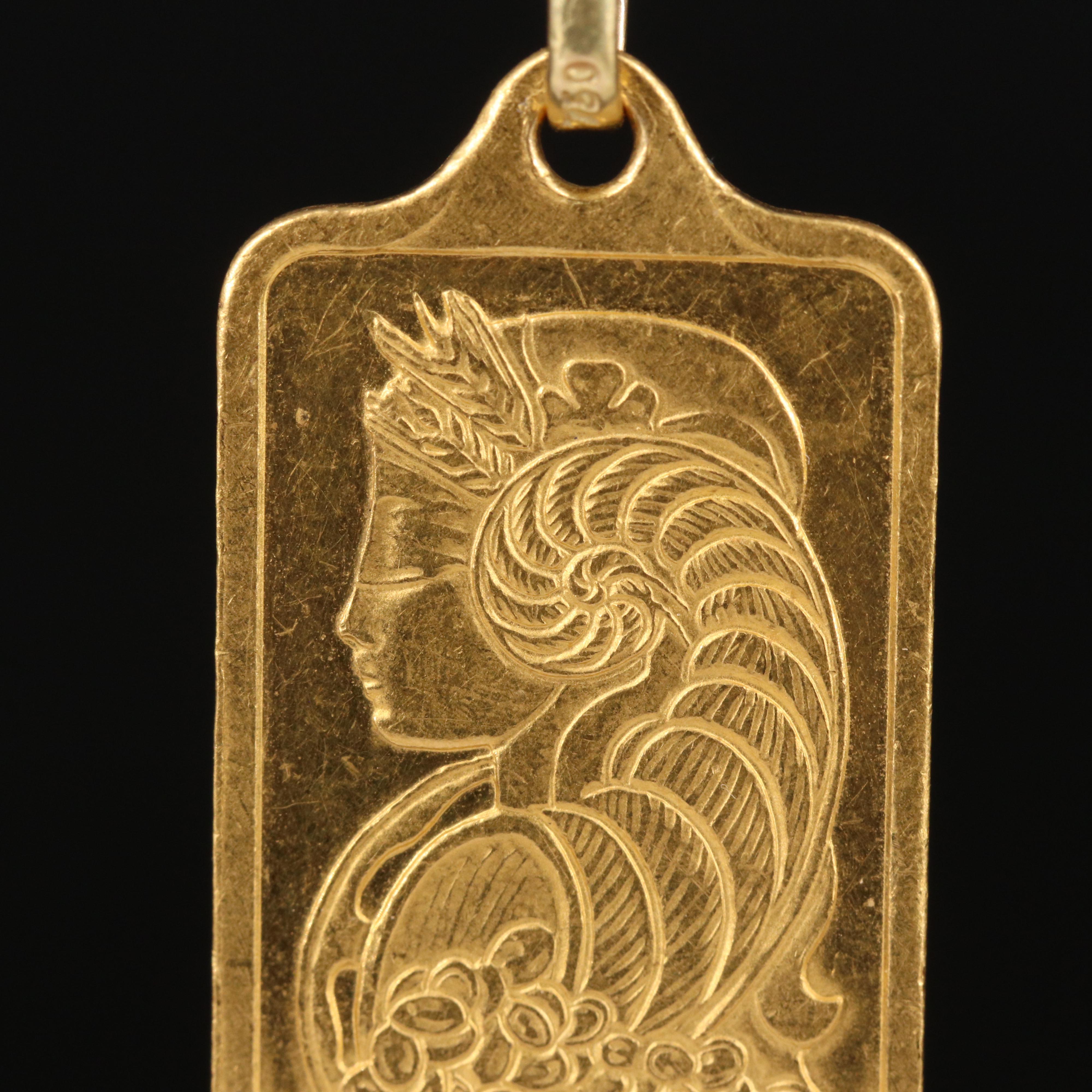 24K Credit Suisse 5g Ingot Pendant