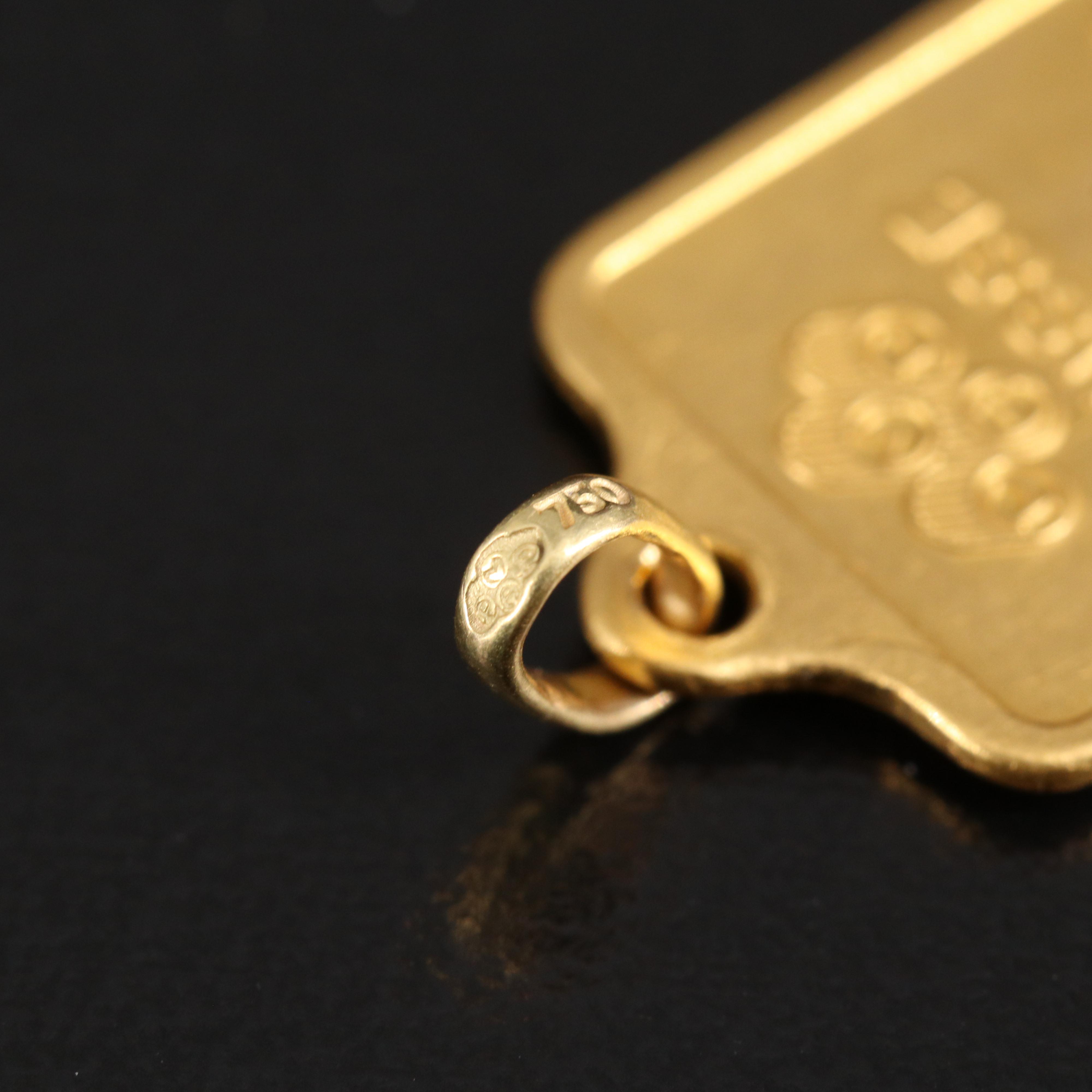 24K Credit Suisse 5g Ingot Pendant