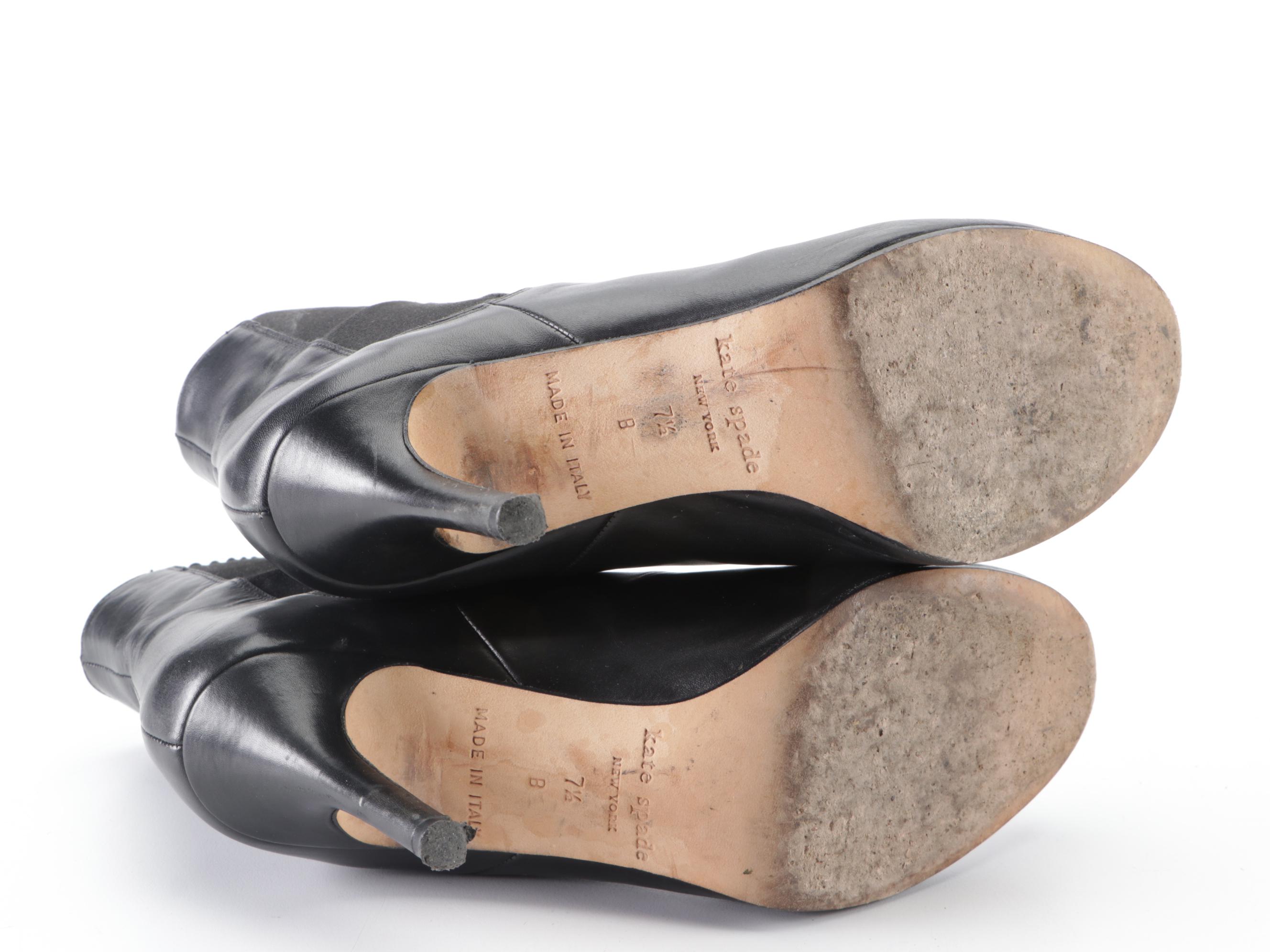 Tory Burch Deanna Suede Wedge Boots and Kate Spade Katrina Leather Boots