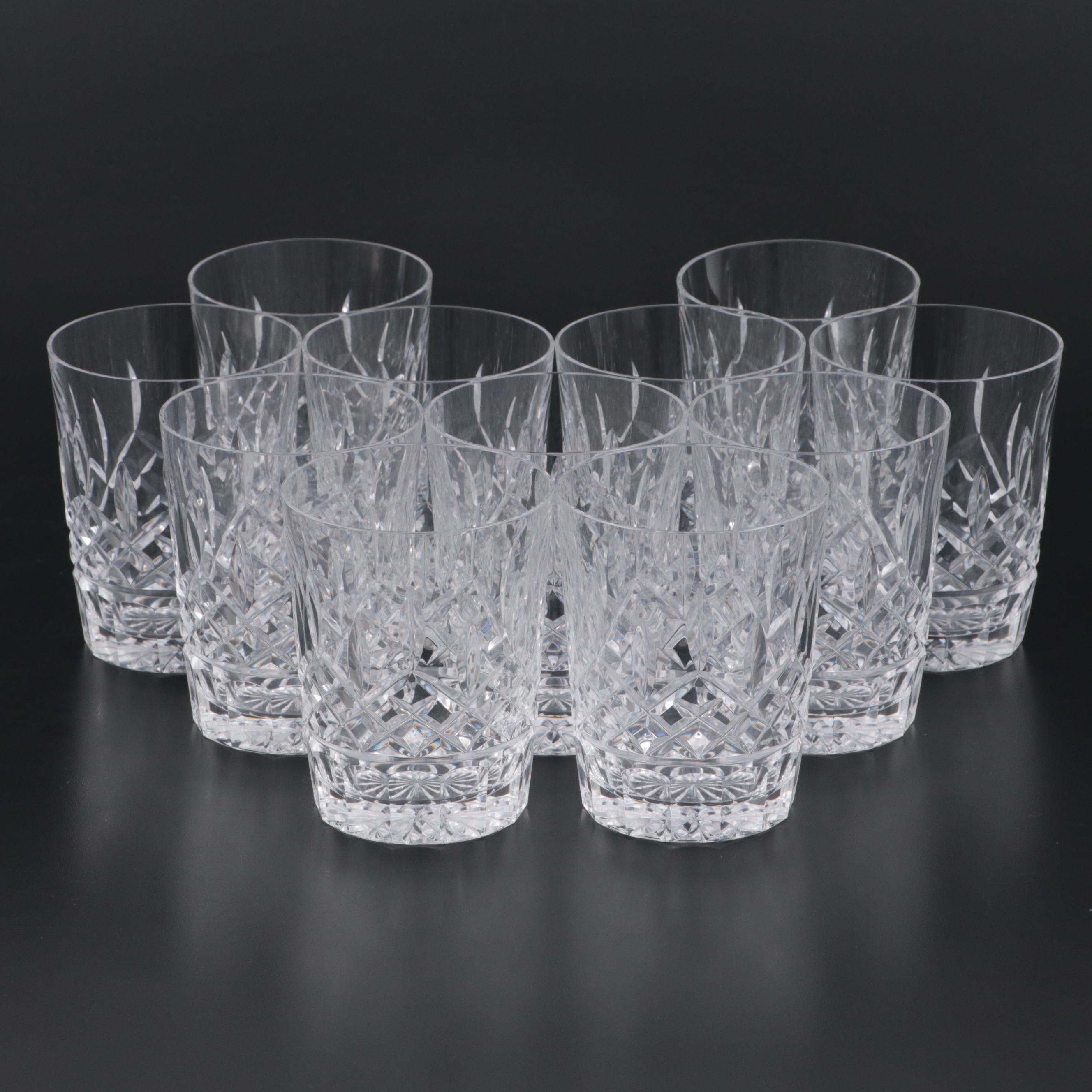 Waterford Crystal "Lismore" Double Old Fashioned Glasses
