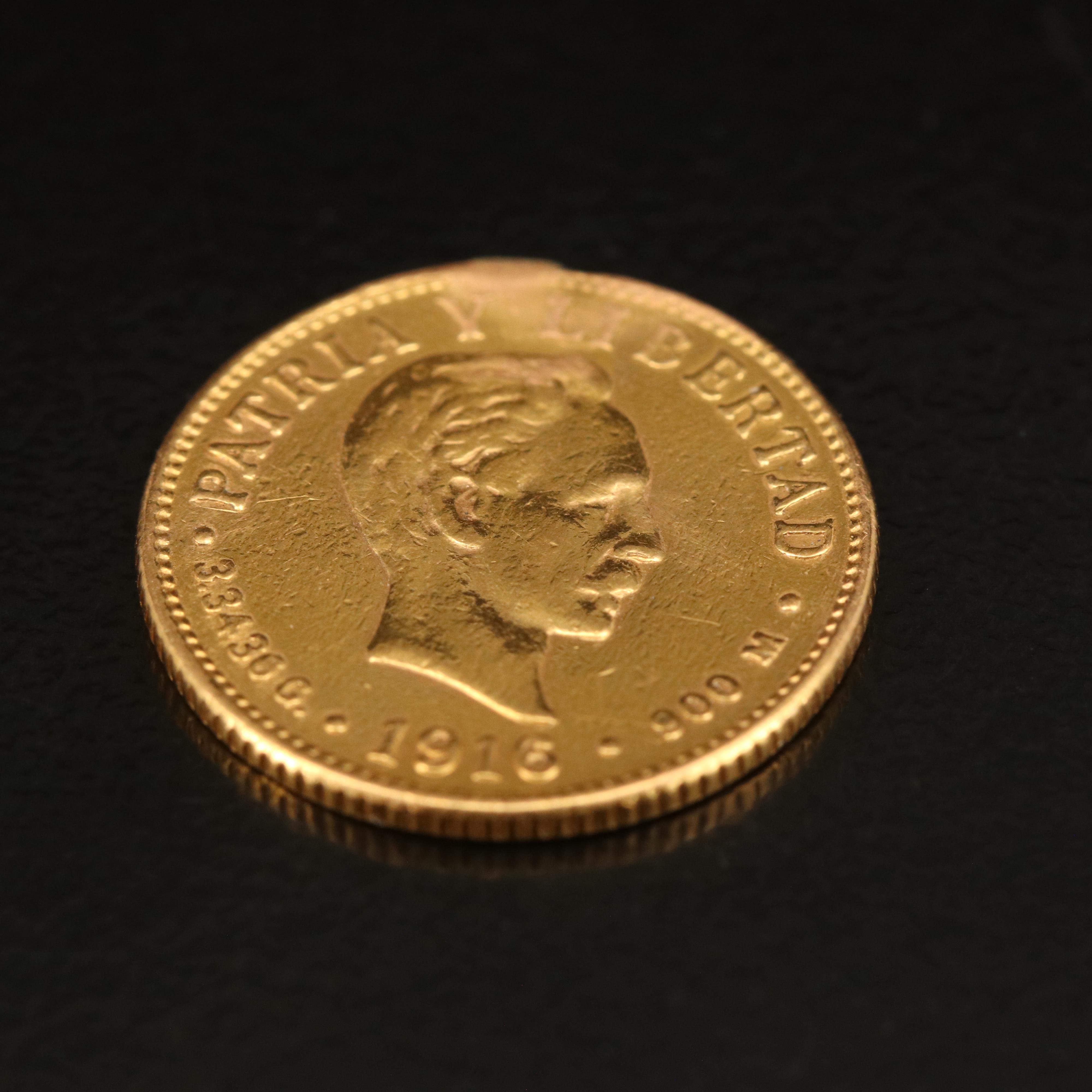 1916 Cuba 2-Pesos Gold Coin