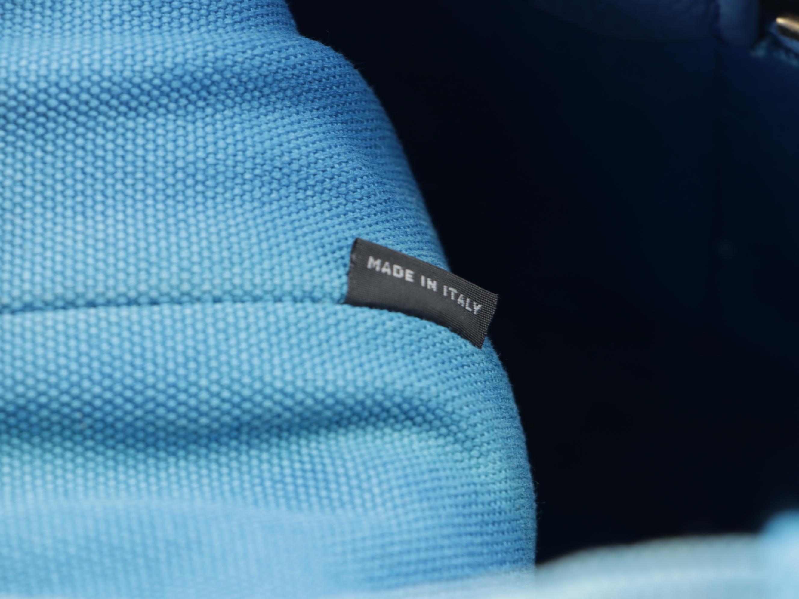 Prada Canapa Logo Large Tote Bag in Blue Canvas