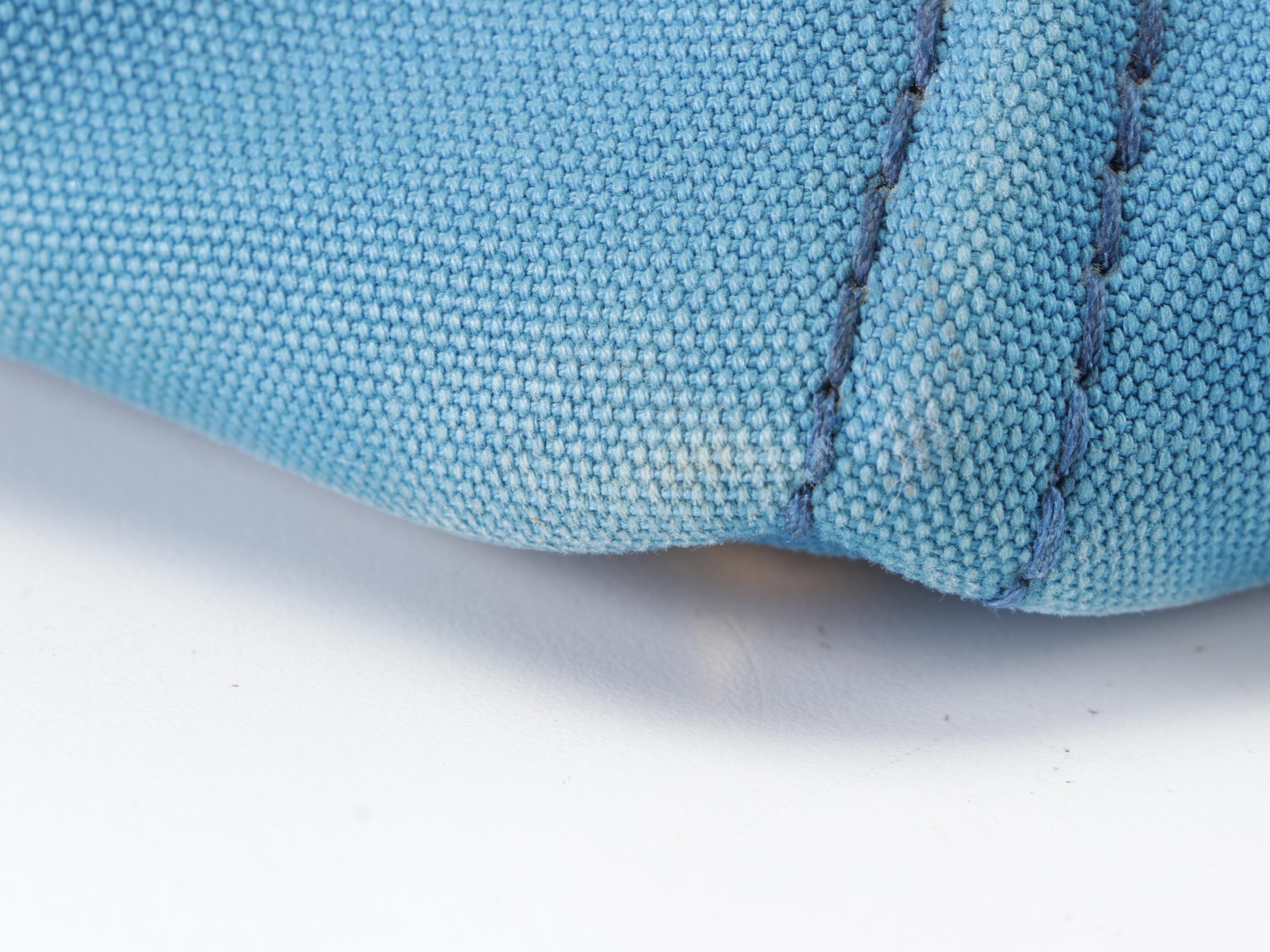 Prada Canapa Logo Large Tote Bag in Blue Canvas