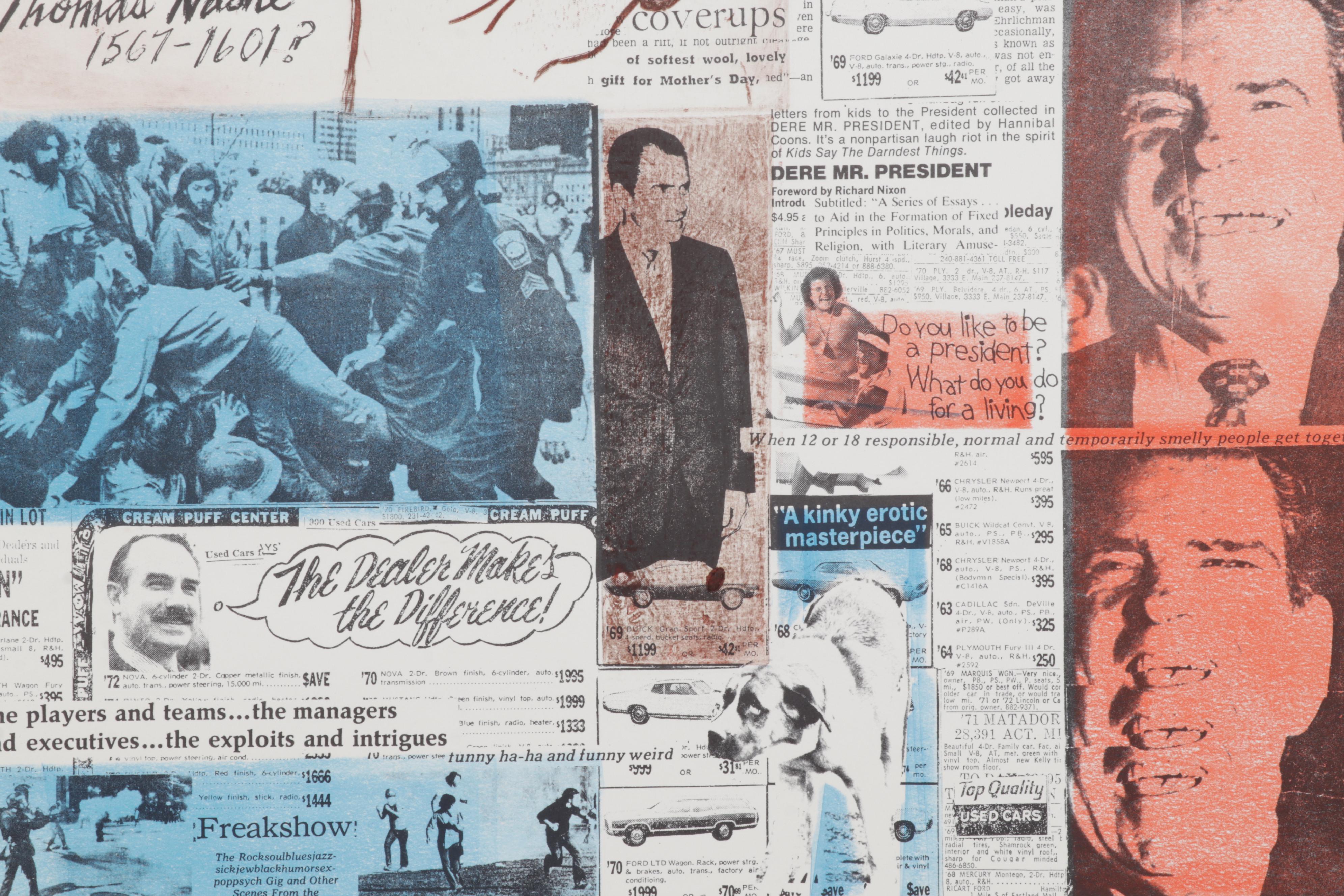 Sidney Chafetz Etching and Lithograph "Apt Quote," 1974