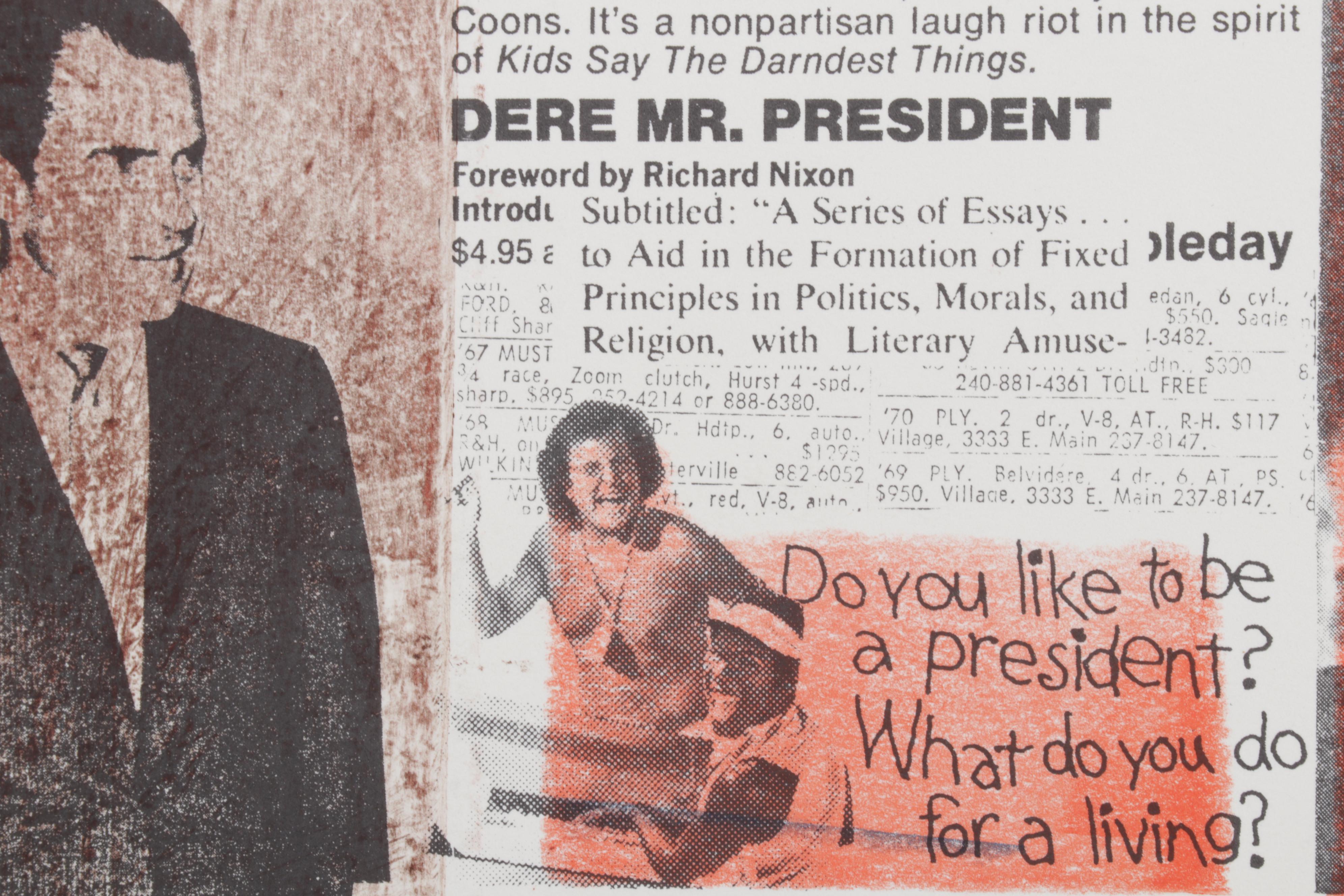 Sidney Chafetz Etching and Lithograph "Apt Quote," 1974