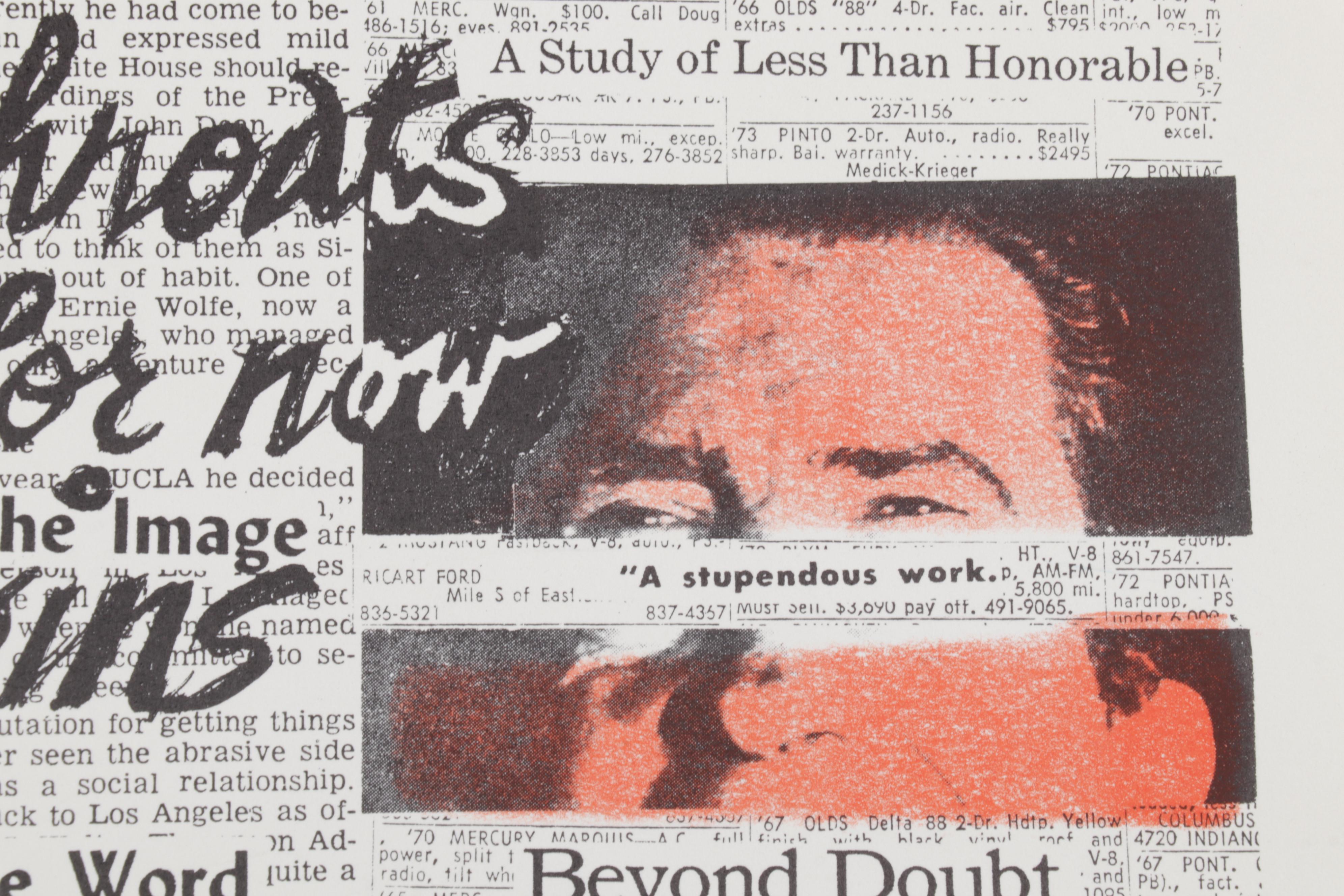 Sidney Chafetz Etching and Lithograph "Apt Quote," 1974