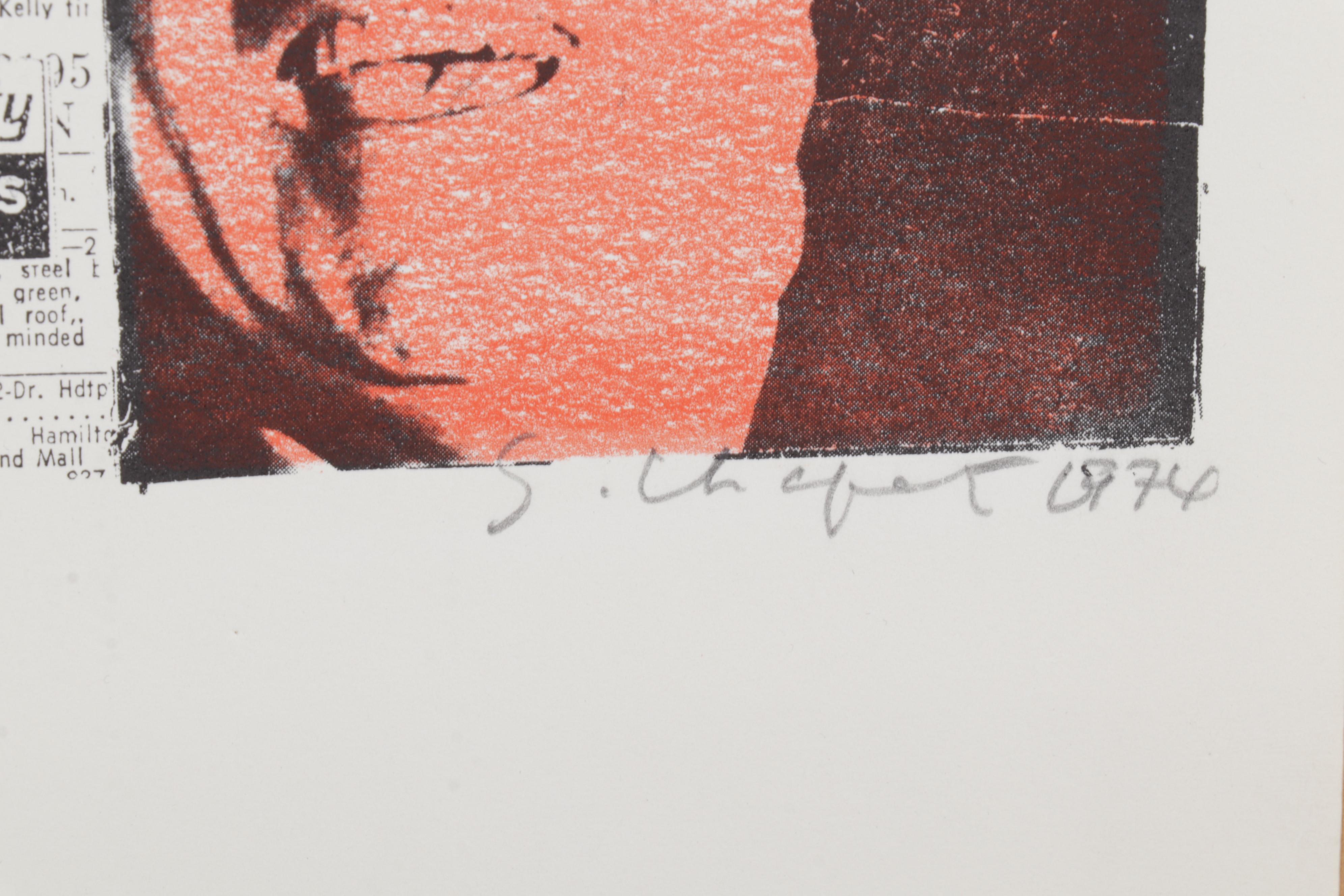 Sidney Chafetz Etching and Lithograph "Apt Quote," 1974