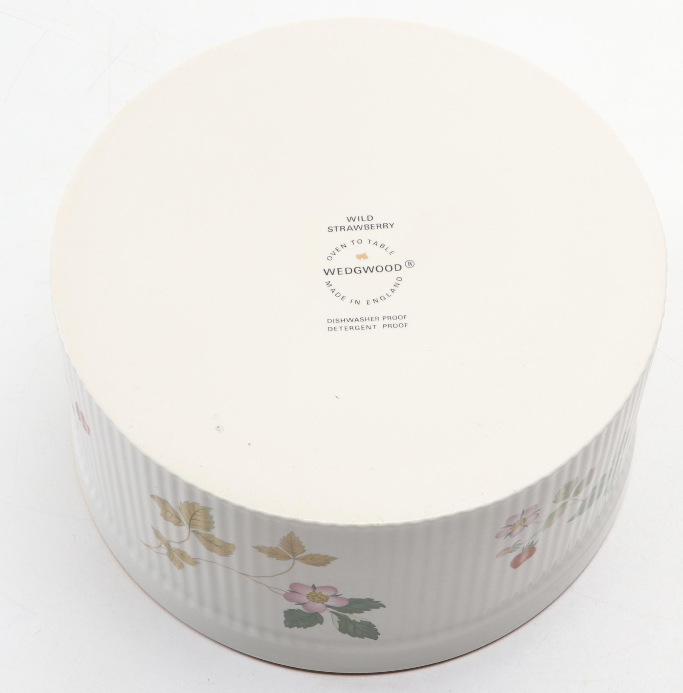 Wedgwood "Wild Strawberry" Bone China Quiche Pan and Souffle