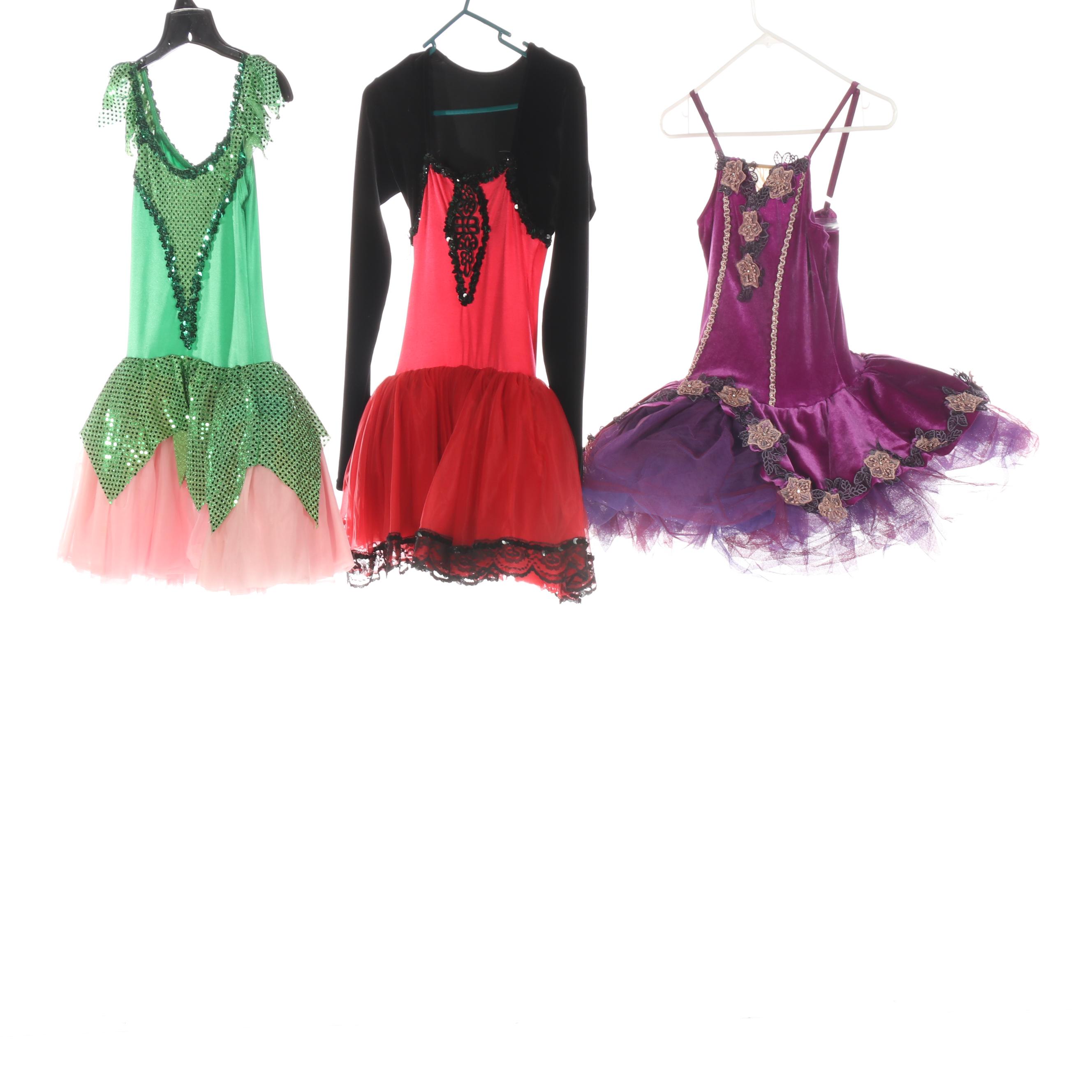 Girls' Embellished Dance Costumes/Recital Dresses