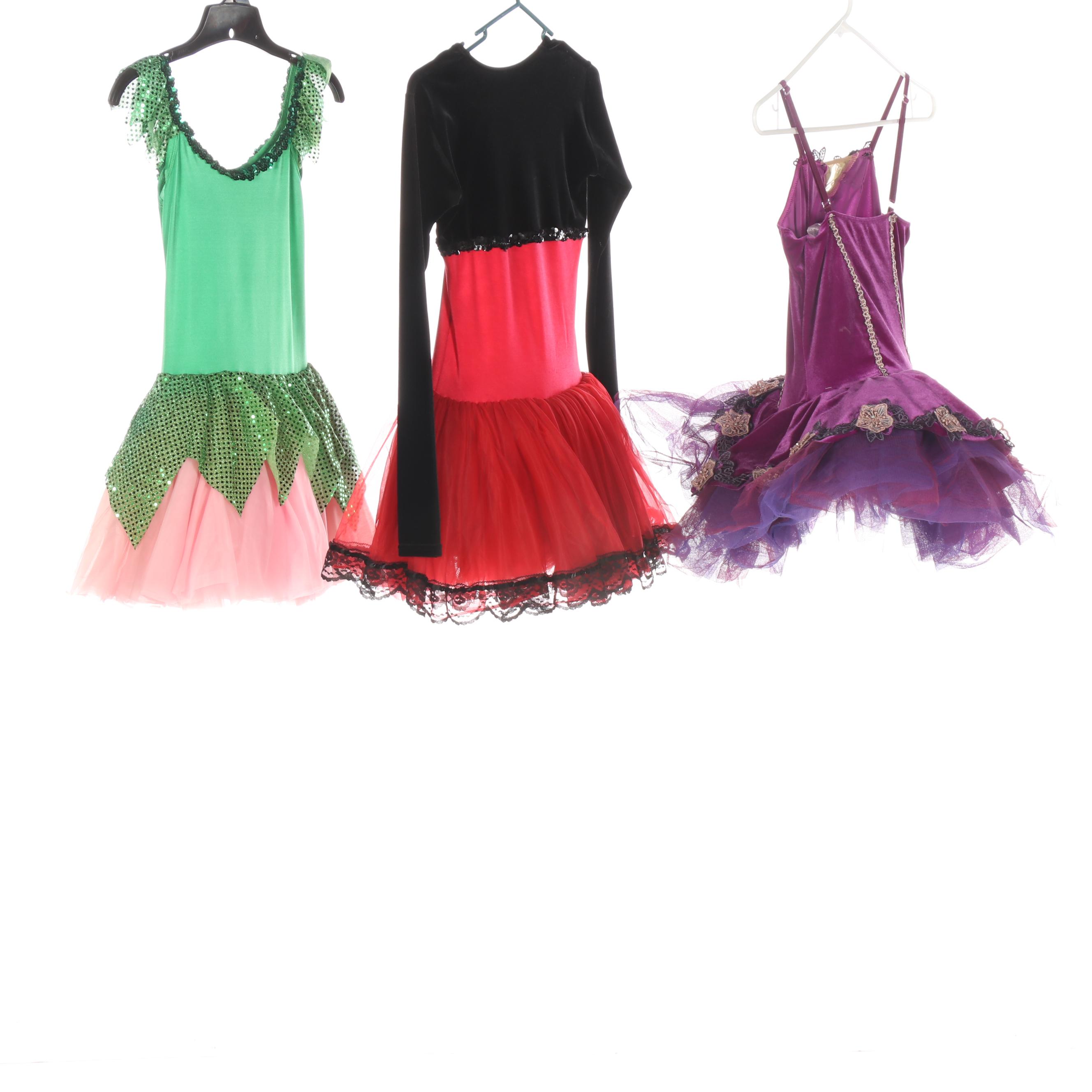 Girls' Embellished Dance Costumes/Recital Dresses