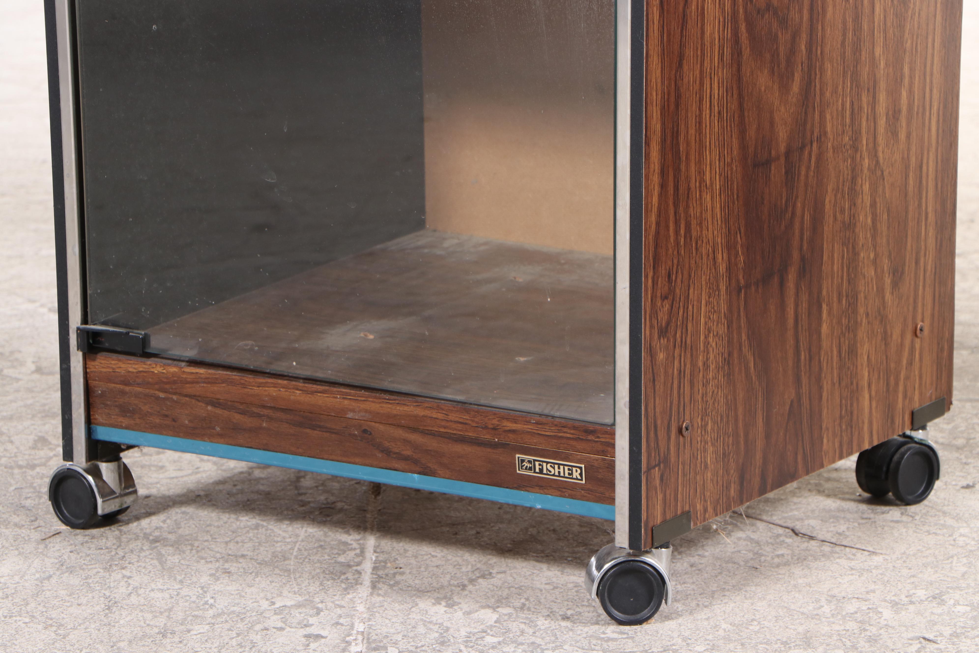 Fisher Studio Standard Stereo System in Rosewood Veneer Cabinet on Casters