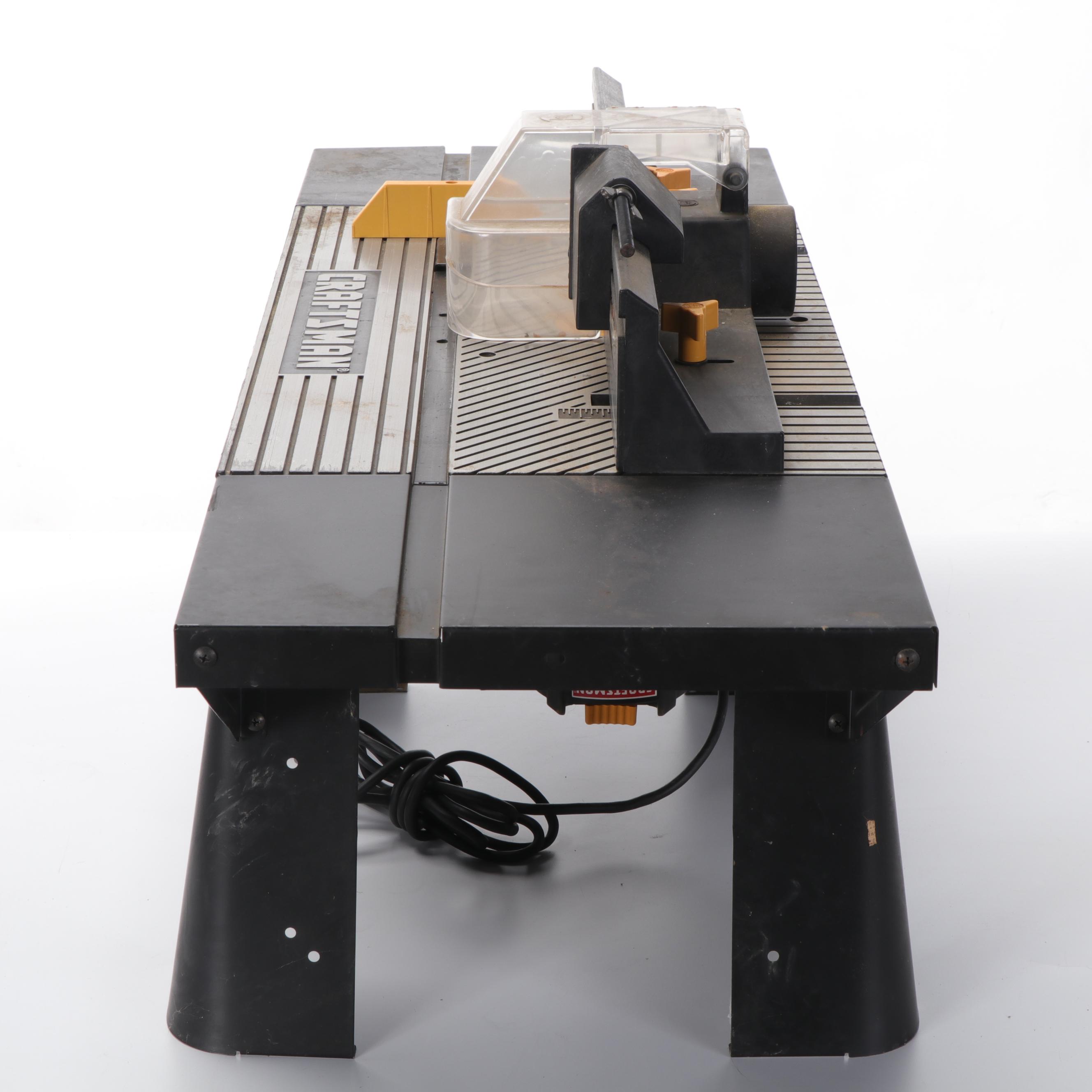 Craftsman Aluminum Router Table with SKIL Carbide Tip Router Bits, More