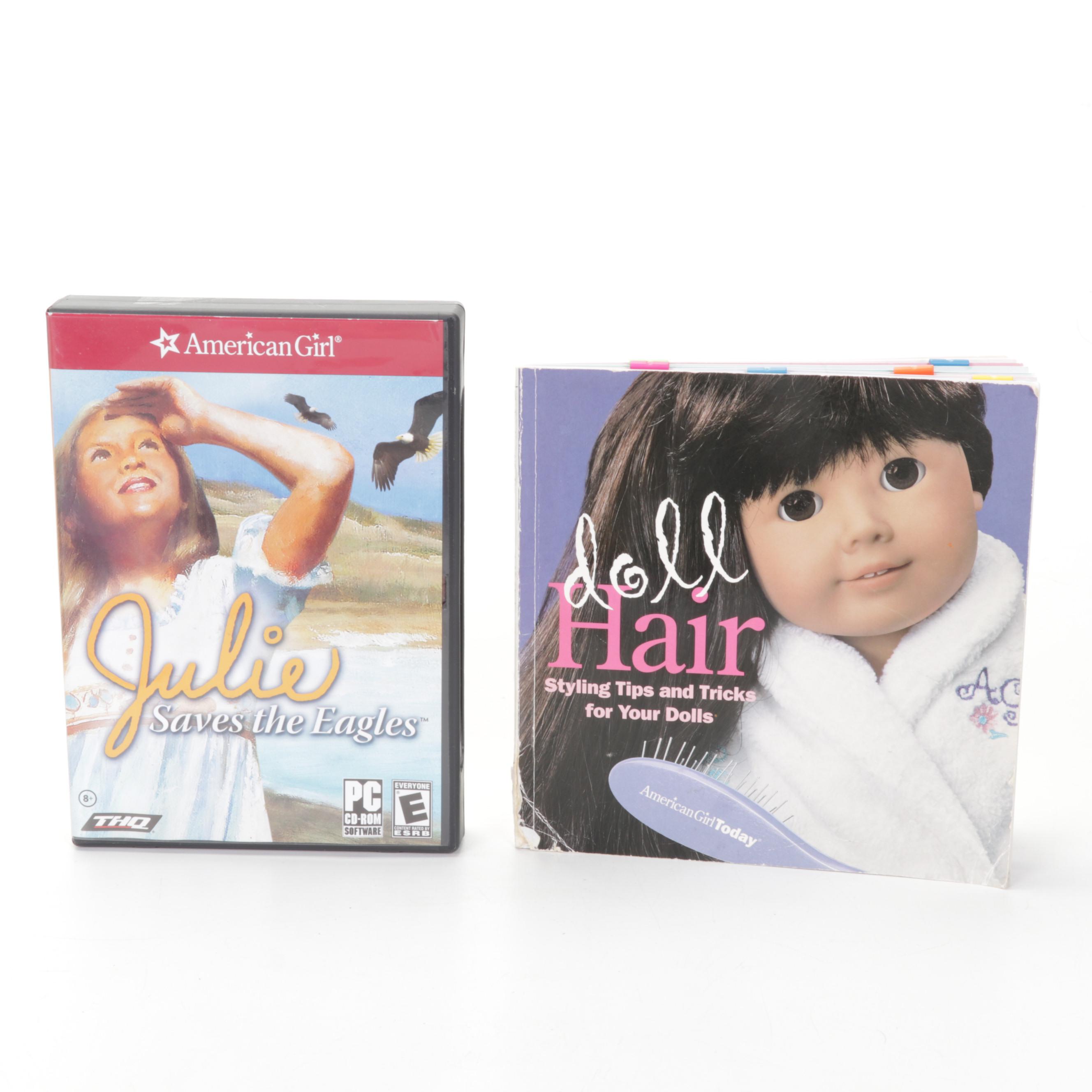 American Girl "Julie" Doll With Clothing, PC Game and "The Body Book For Girls"