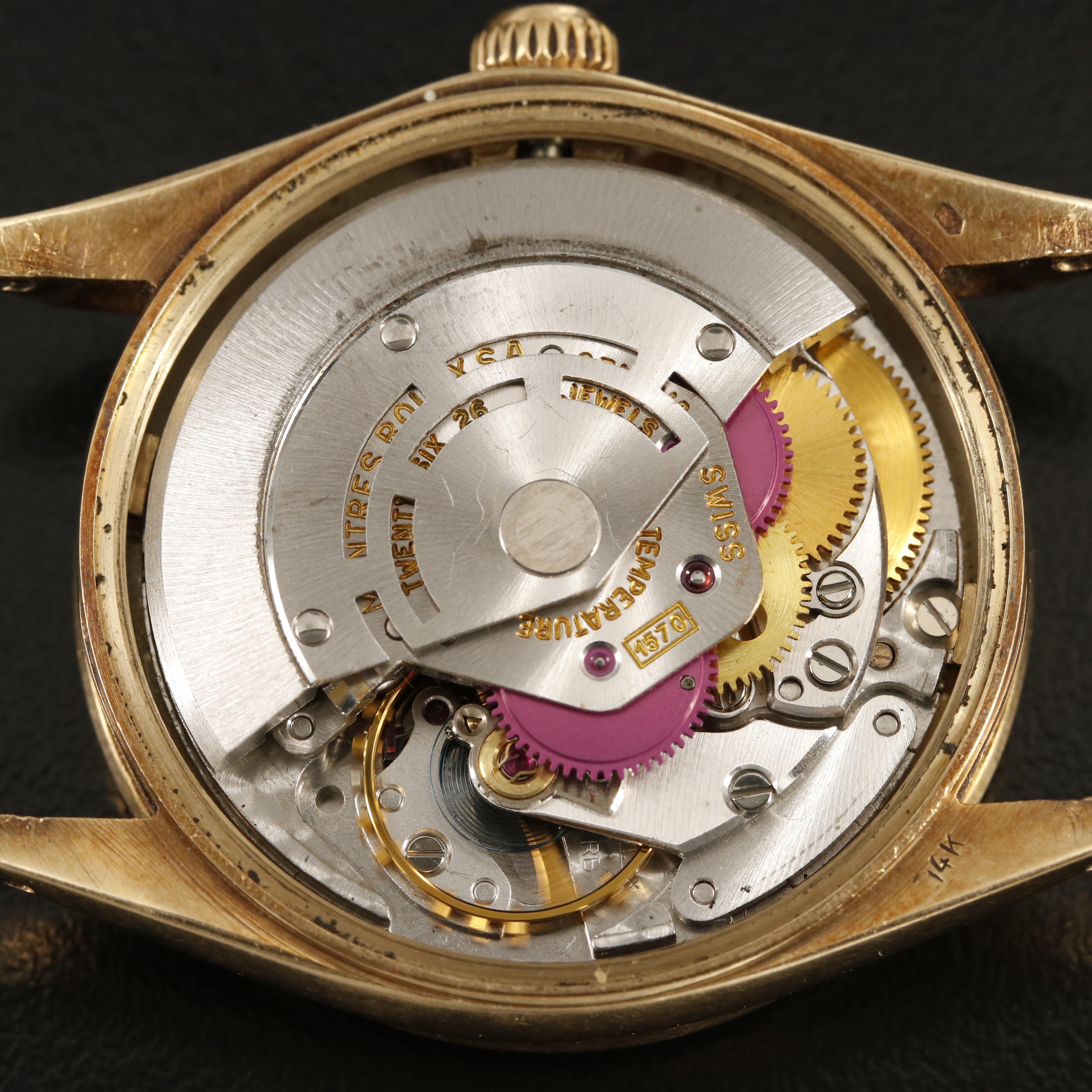 1968 Rolex 14K Oyster Perpetual Date Watch