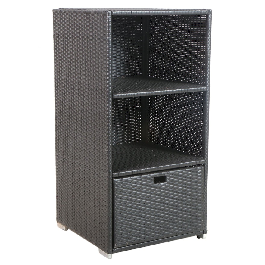 Outsunny Wicker Storage Cabinet